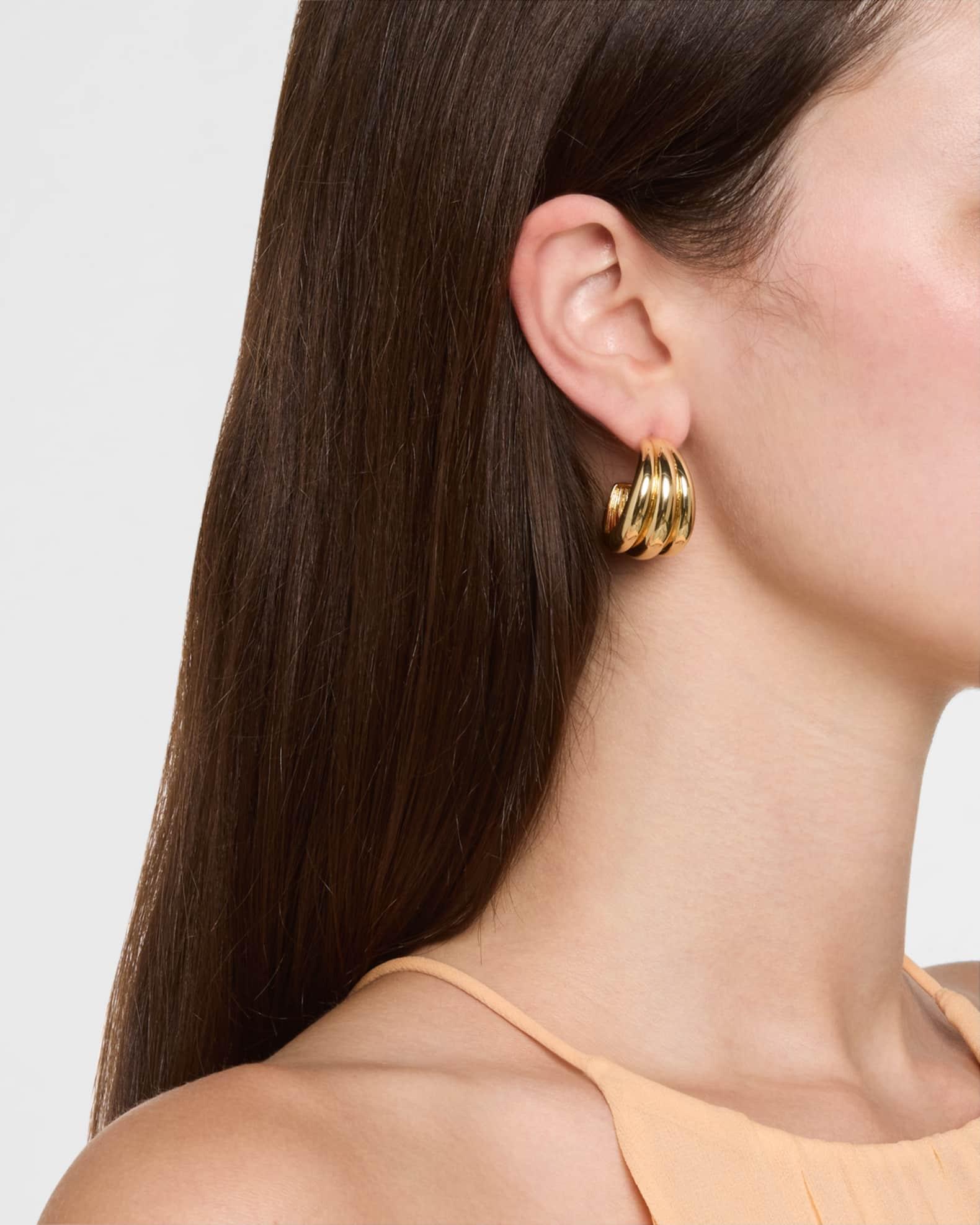 Yvette Golden Hoop Earrings Product Image