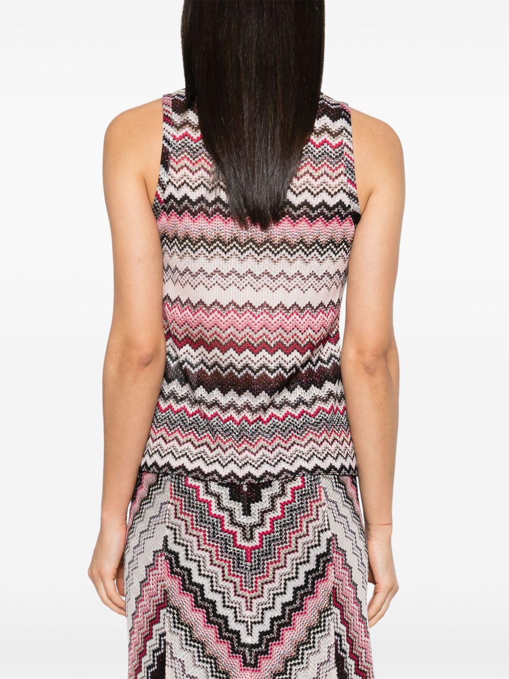 zigzag-pattern tank top  Product Image