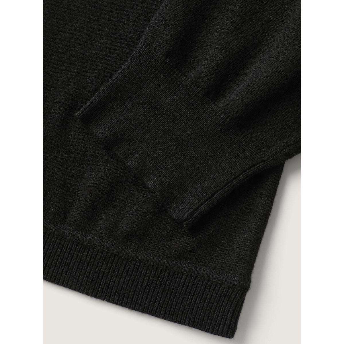 Plus Size Supersoft Arc Swing Front-Open Lightweight Cardigan Black Women Leisure Loose Long Sleeve Casual Cardigans BloomChic 10/M Product Image