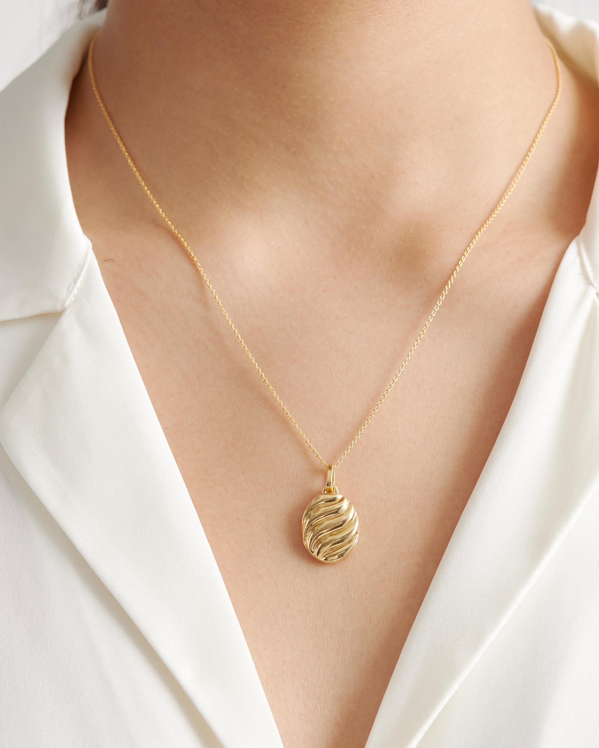 Quince | Women's Croissant Oval Locket Necklace Product Image