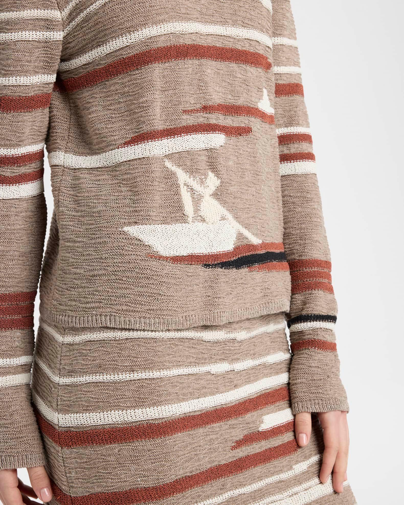 Graphic Intarsia Knit Sweater Product Image