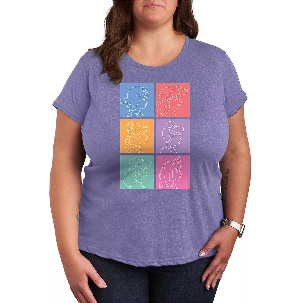 Disney Princess Plus Princess Grid Graphic Tee, Women's,  Product Image