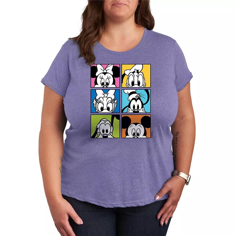 Disney's Mickey Mouse & Friends Plus Grid Graphic Tee, Women's,  Product Image
