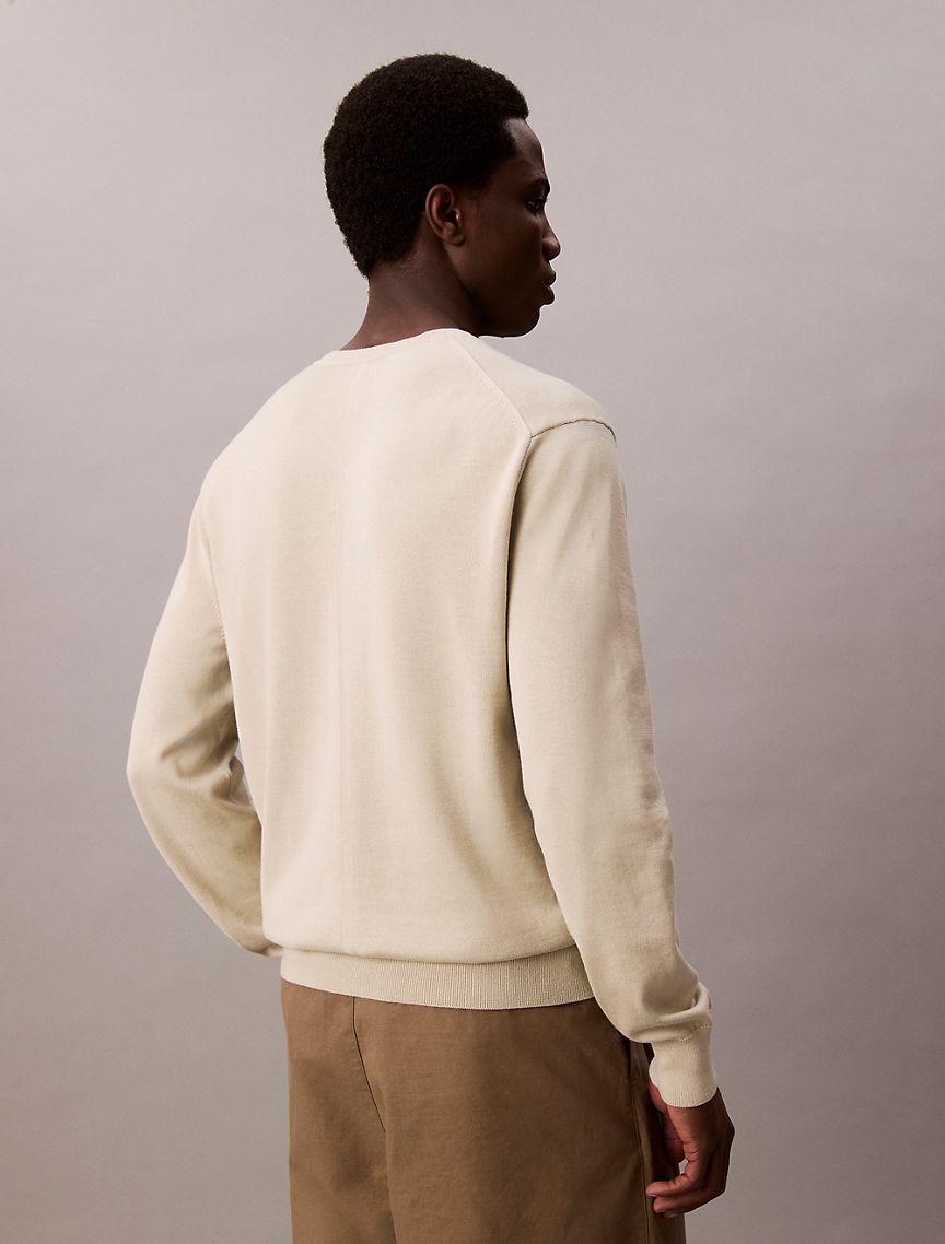 Calvin Klein Mens Supima Cotton Classic Sweater - Neutral Product Image