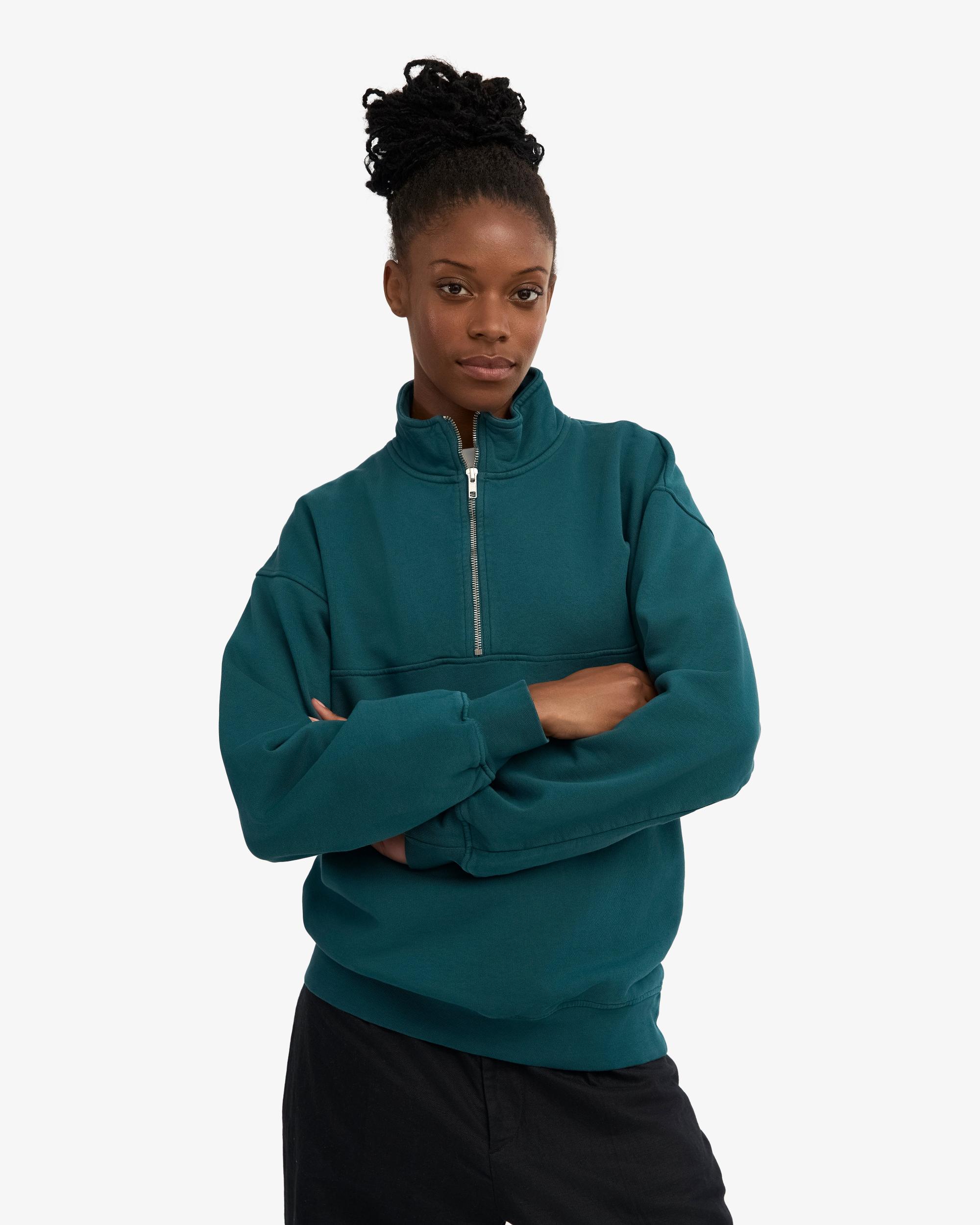 Organic Quarter Zip - Deep Black Product Image