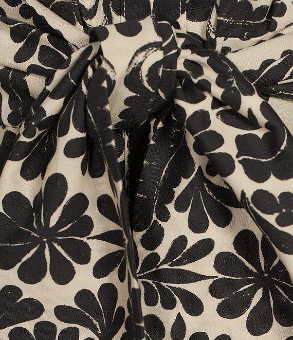 Antonio Melani Roxanne Printed Tie Waist Collar Neckline Long Sleeve Midi Dress Product Image