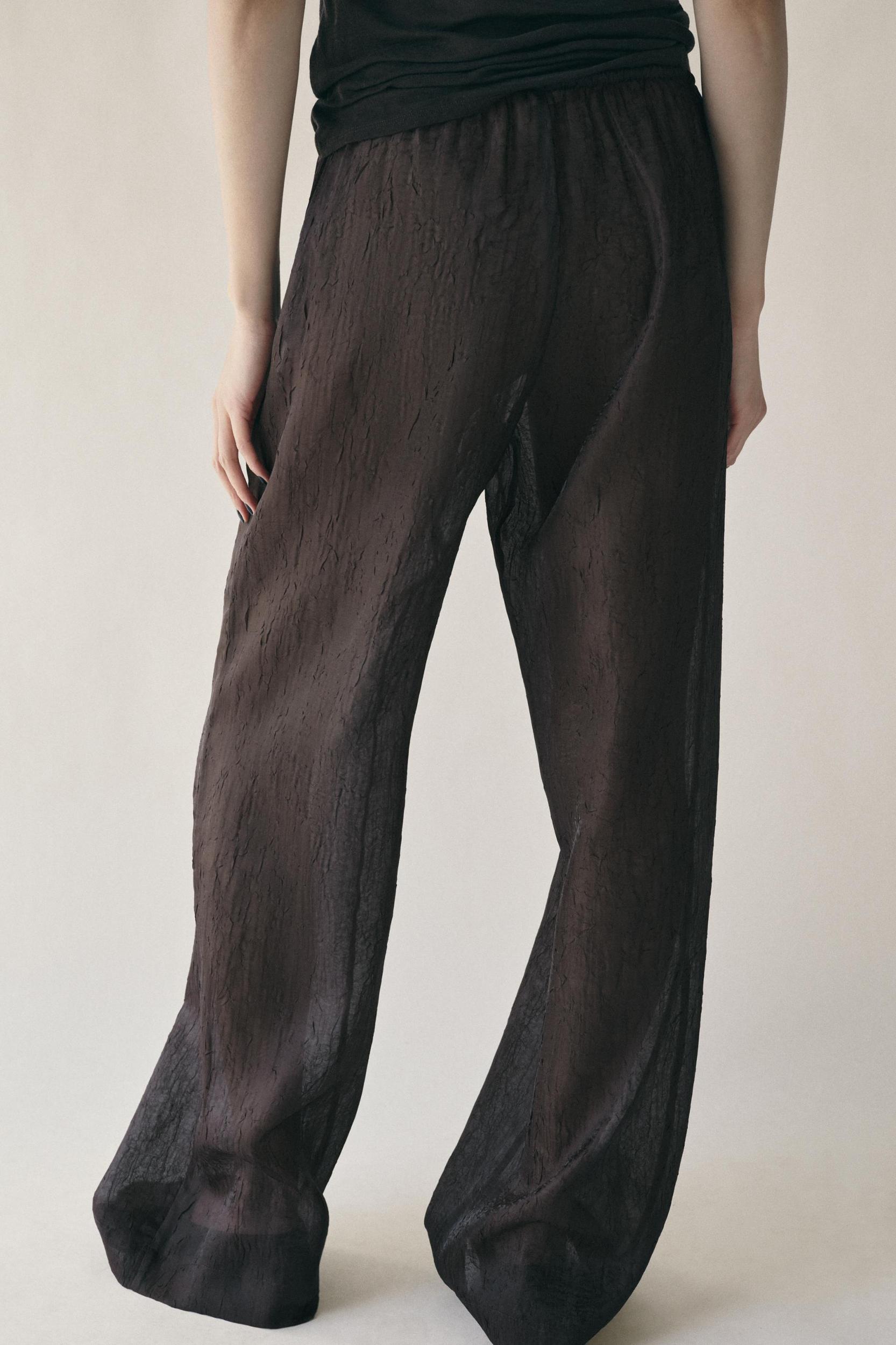 WRINKLED SEMI-SHEER PANTS Product Image