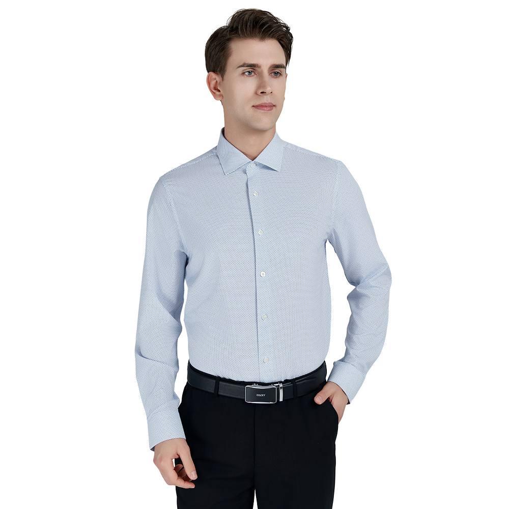 Men's Bespoke Slim-Fit Wrinkle Free Performance Dress Shirt,  Product Image