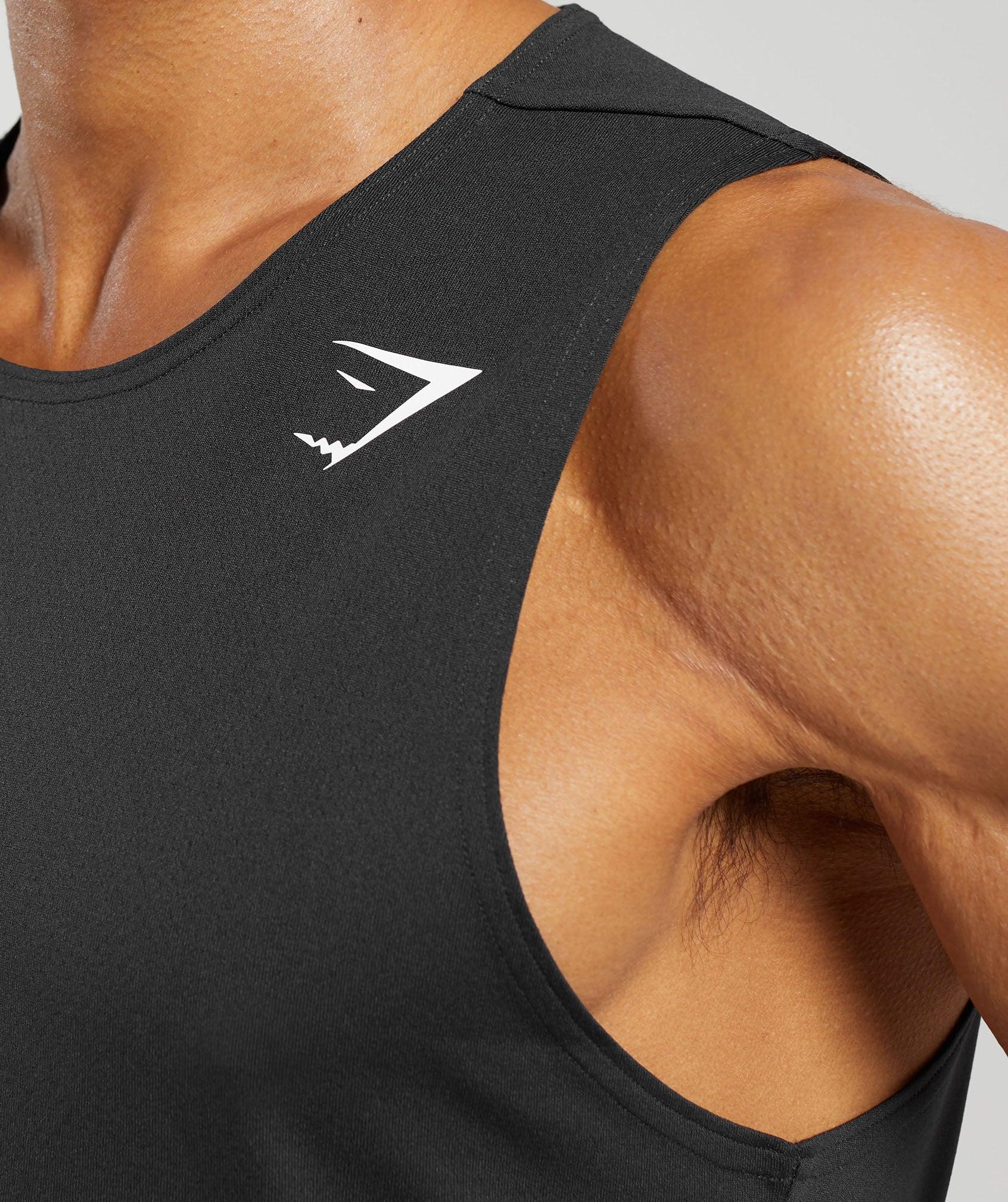Gymshark Arrival Tank - Black Male Product Image