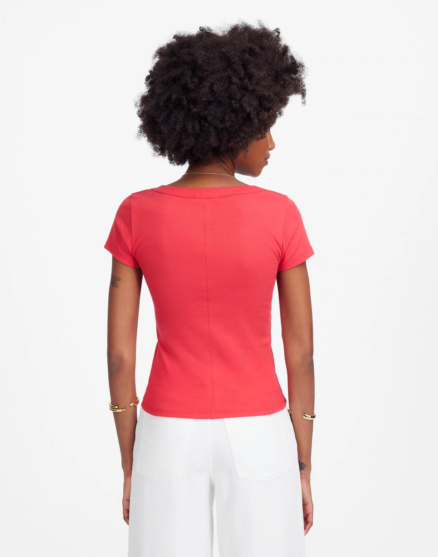 (Re)generative Cotton Ribbed Scoopneck Tee Product Image