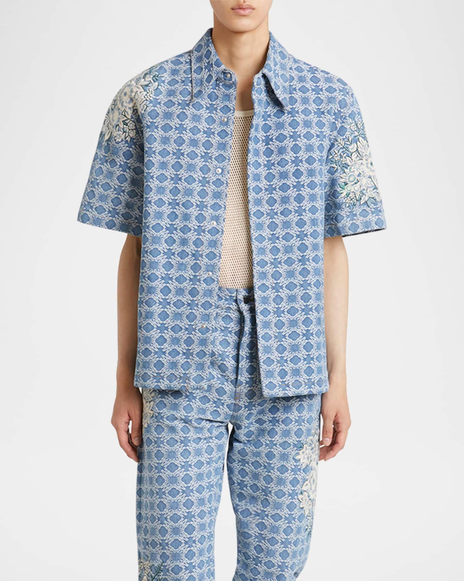 Men's Floral Embroidered MA Quad Jeans Product Image