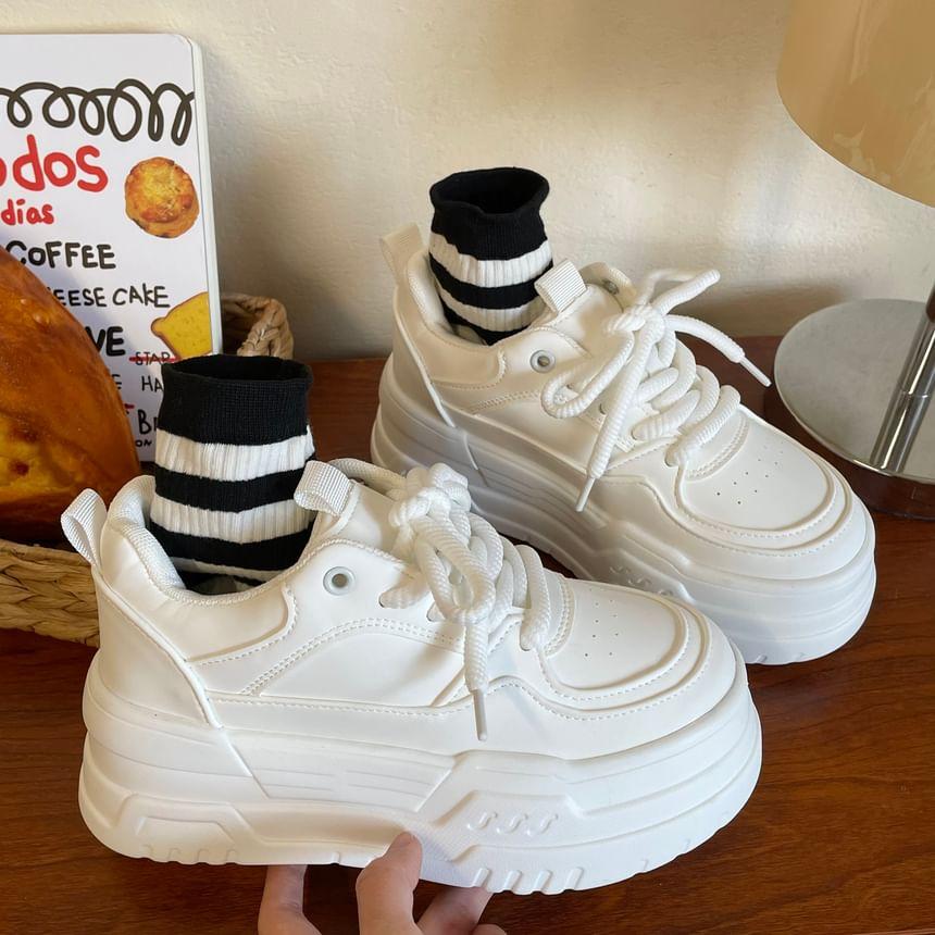 Plain Platform Sneakers Product Image