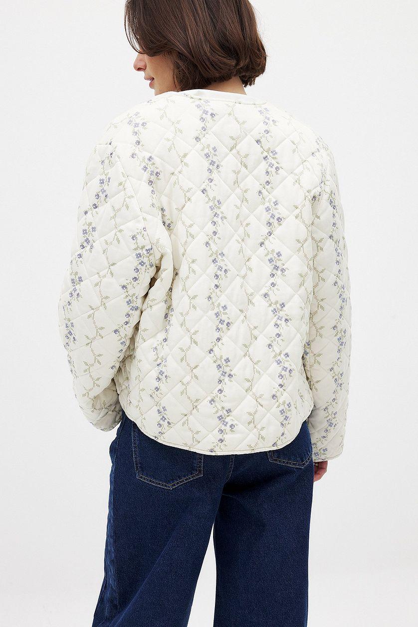 Tie Detail Quilted Jacket Product Image