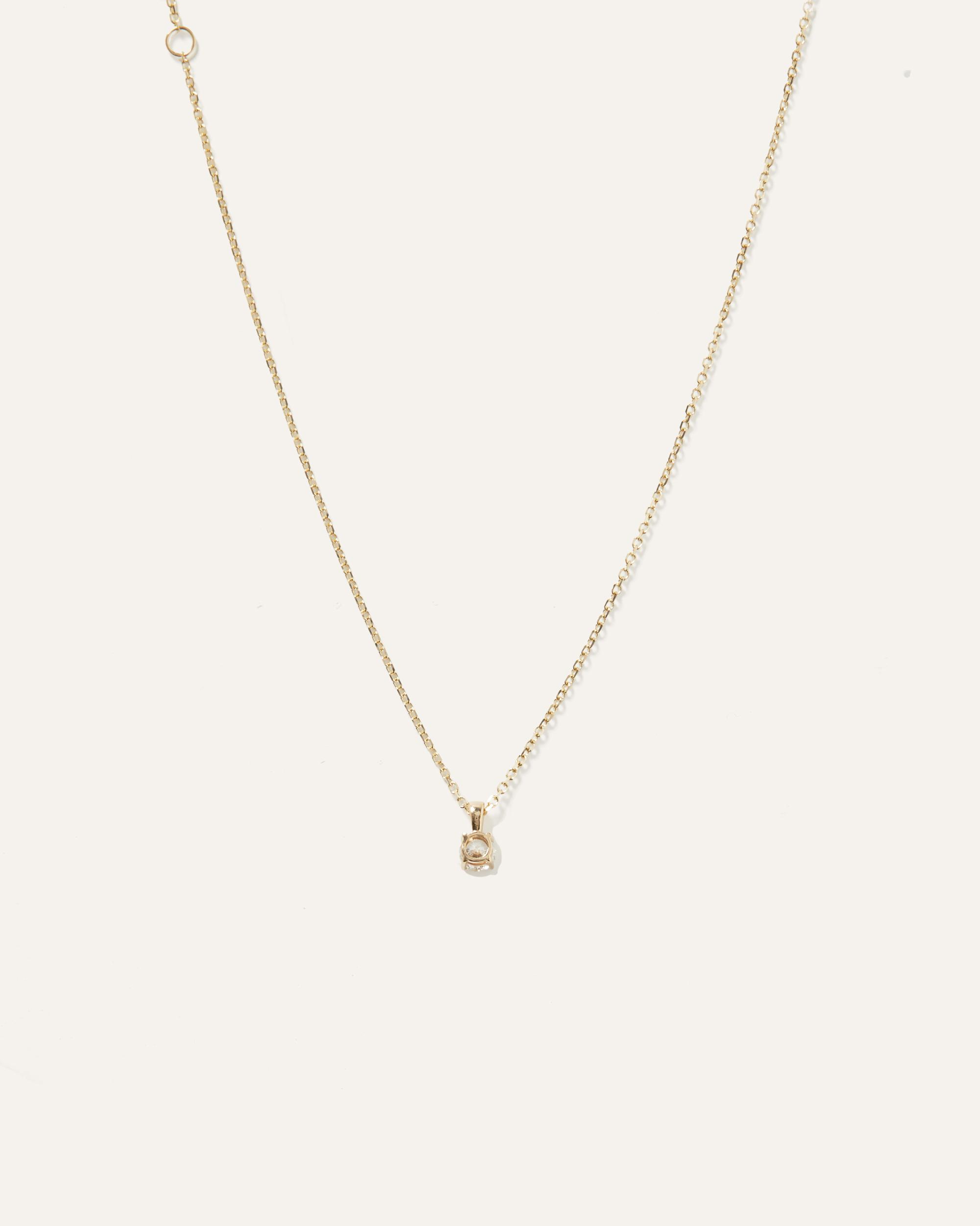 Quince | Women's 14k Gold Natural Diamond Solitaire Necklace Product Image