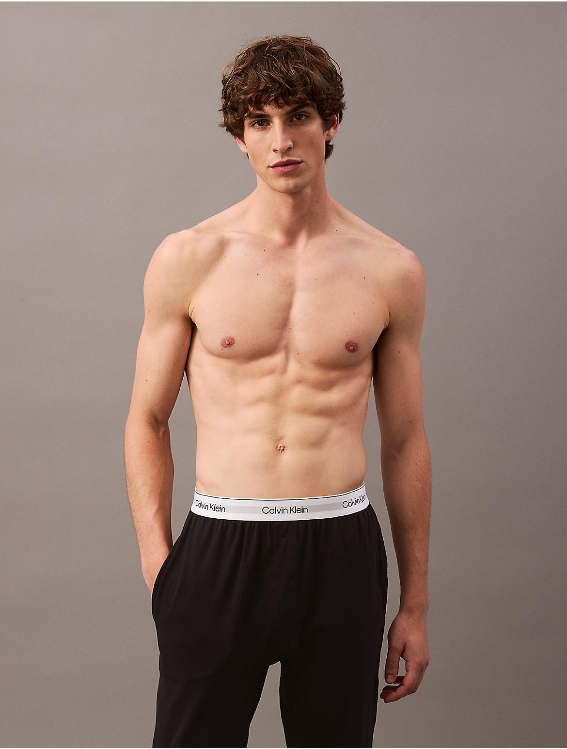 Calvin Klein Mens Icon Cotton Stretch Sleep Joggers - Blue Product Image