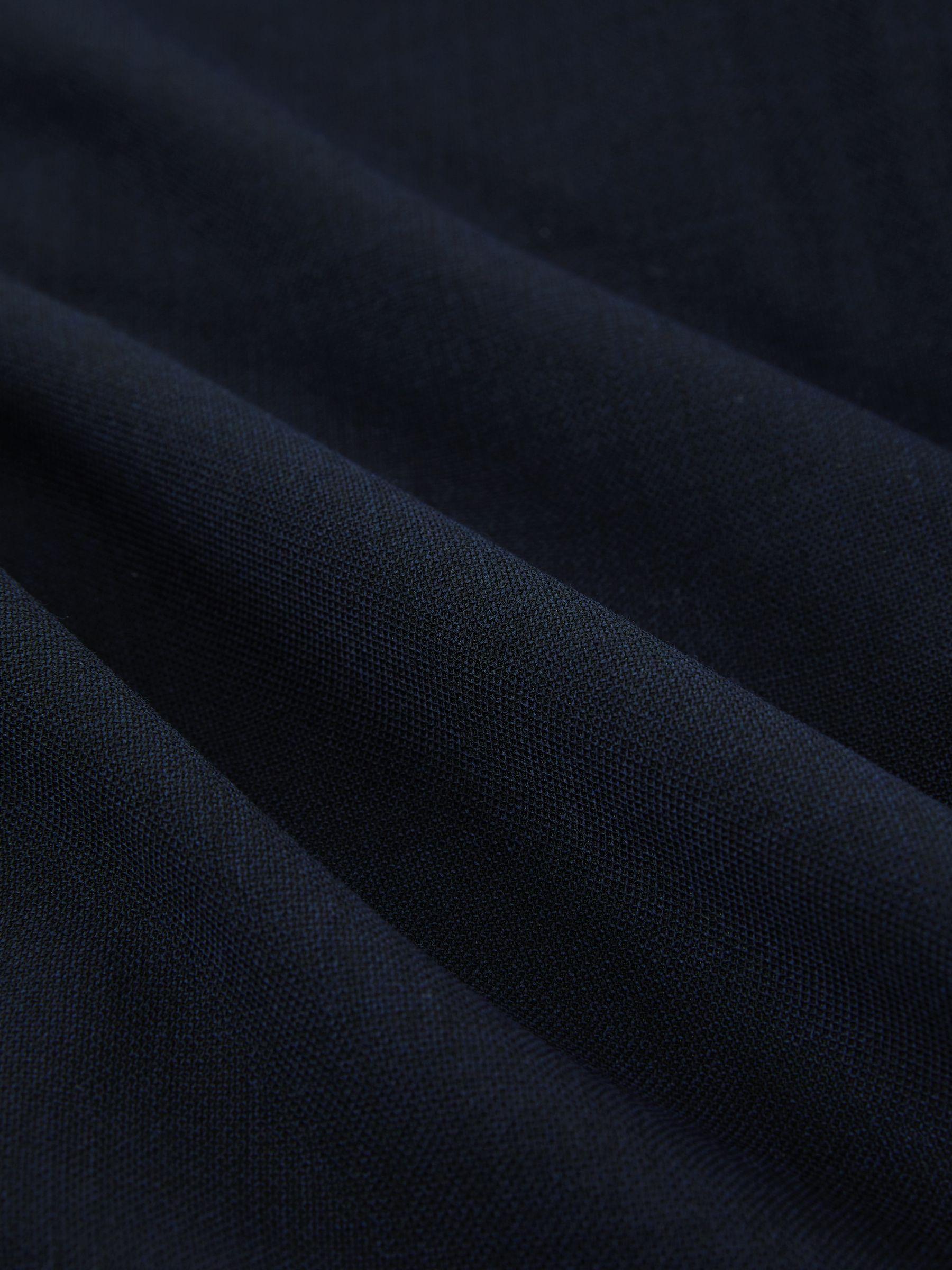 Double-Breasted Textured Suit Blazer Slim-Fit With Wool in Navy Product Image