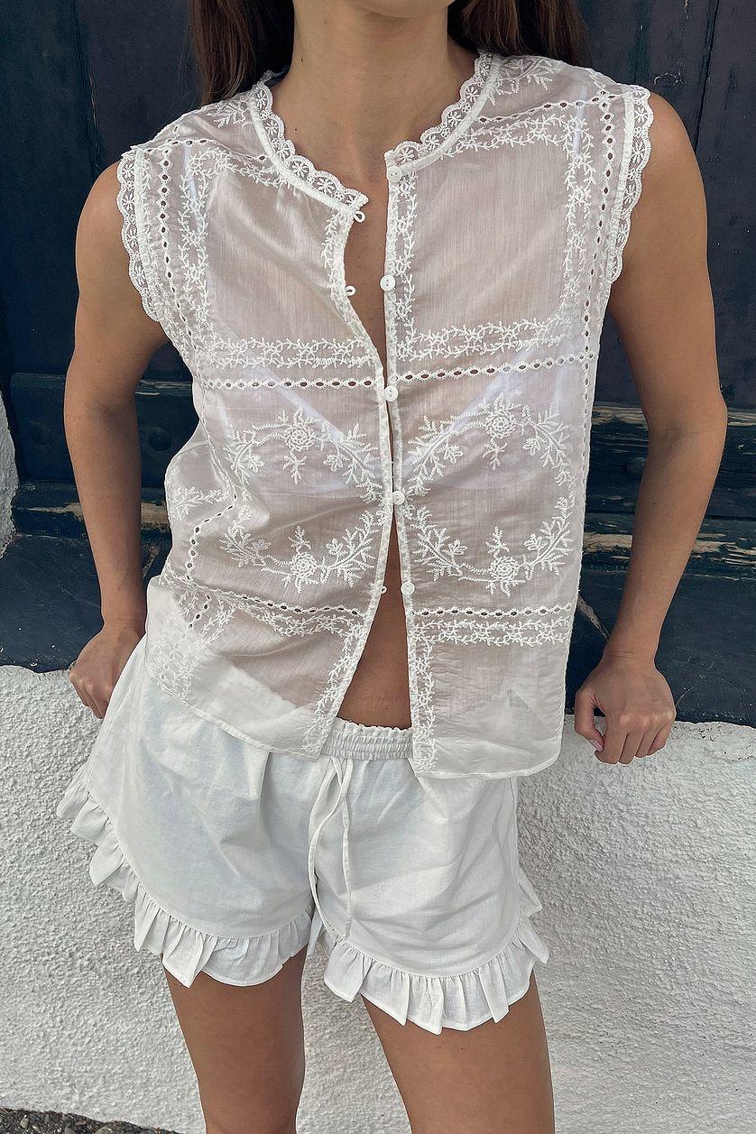 Embroidered Lace Vest Product Image