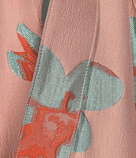 Abbey Glass Sadie Ruffle Short Sleeve Tie Waist Tiered Pocketed Midi Dress Product Image