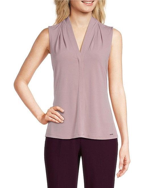 Calvin Klein Matte Jersey V-Neck Sleeveless Cami Product Image
