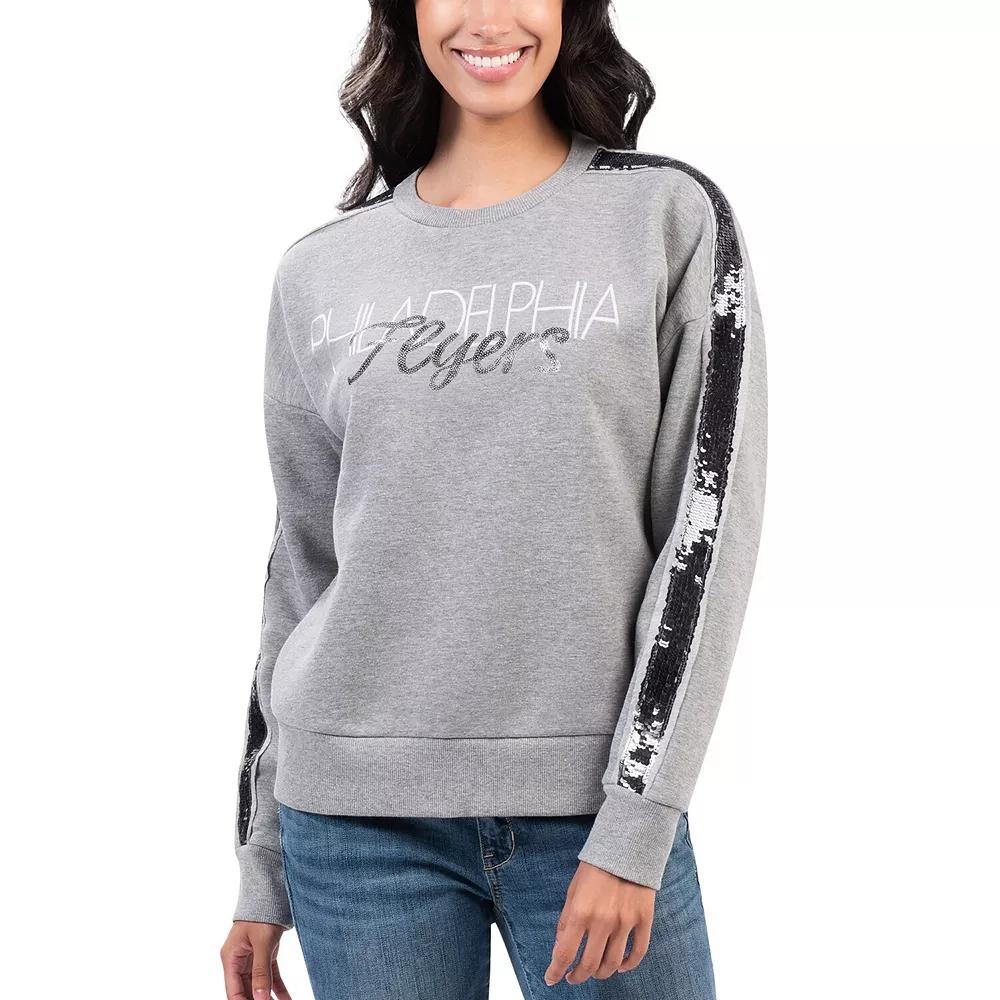 Women's G-III 4Her by Carl Banks Gray Philadelphia Flyers Penalty Box Pullover Sweatshirt,  Product Image