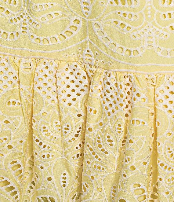 Antonio Melani Coordinating Blake Eyelet Drop Waist Midi Skirt Product Image