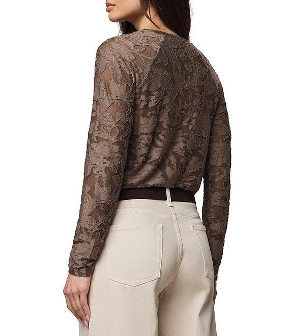 Splendid Cecelia Floral Burnout Crew Neck Long Sleeve Tee Product Image