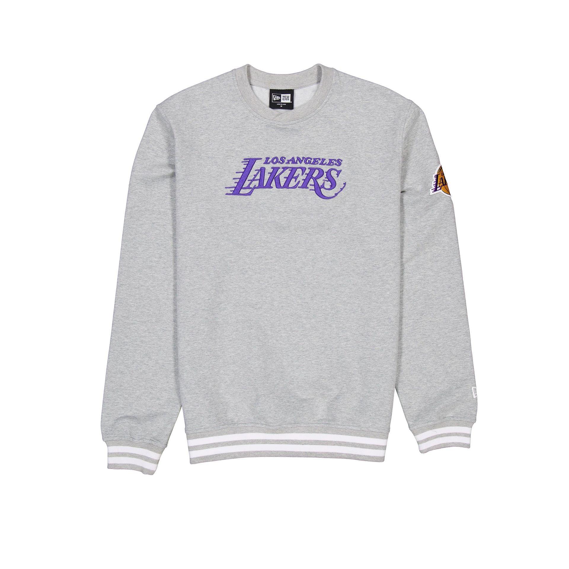 Los Angeles Lakers Gray Logo Select Crewneck Male Product Image