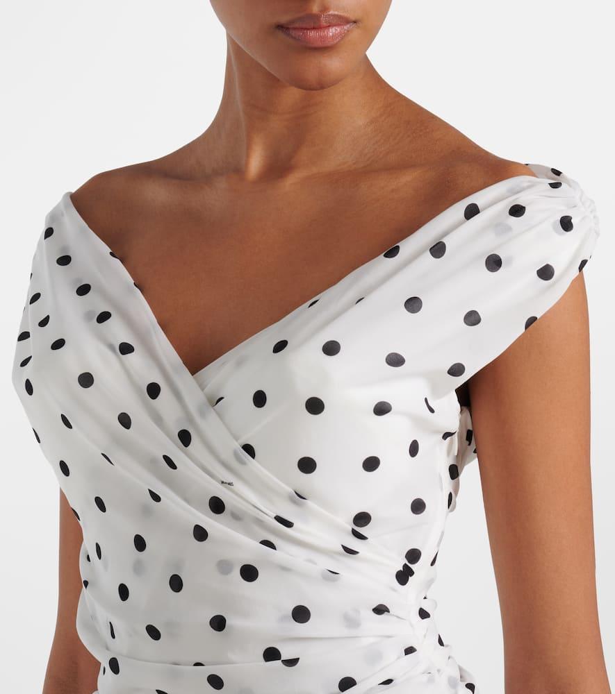 JACQUEMUS Women Rita Pois Long Dress In White Product Image