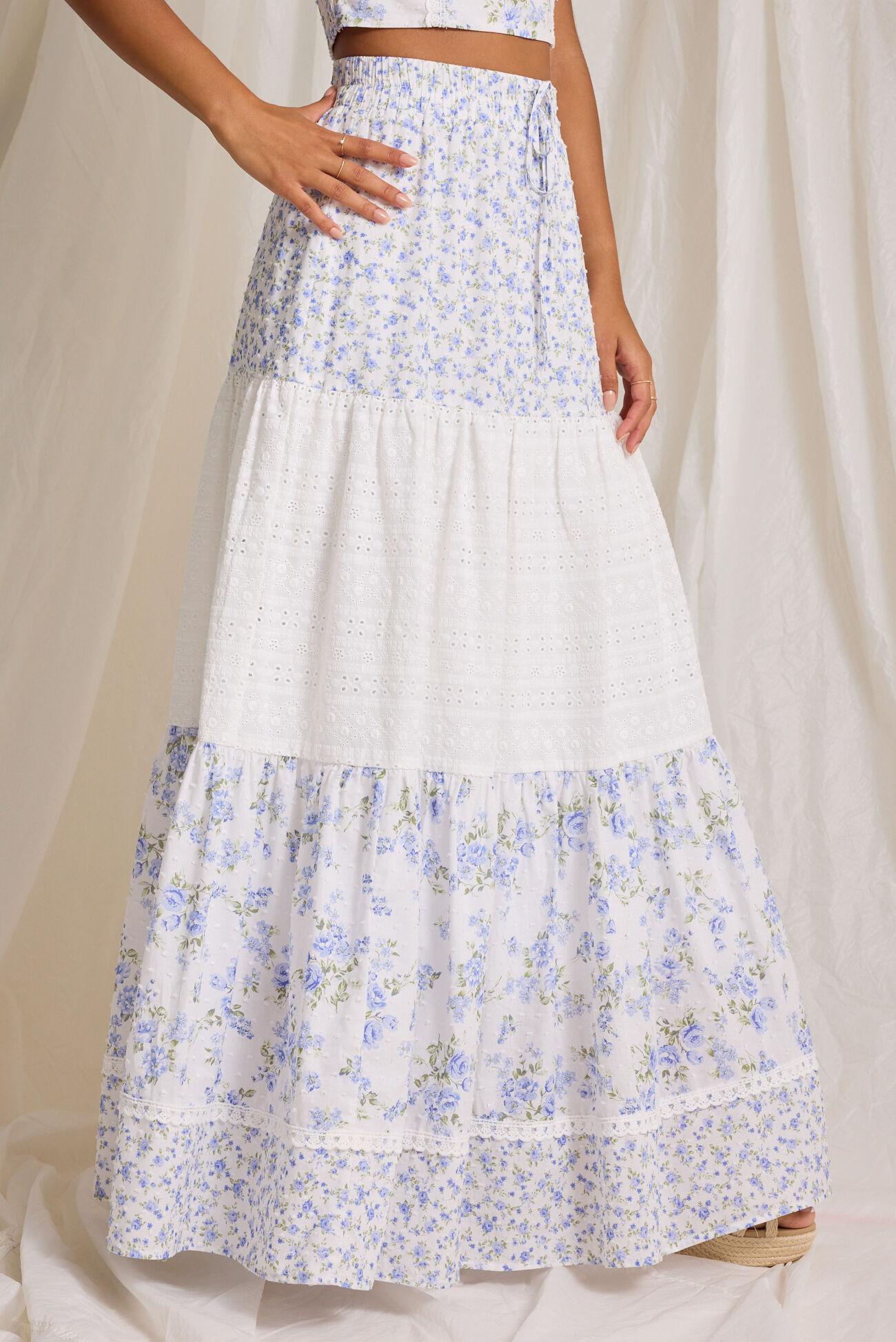 Kairo Floral Midi Skirt Product Image