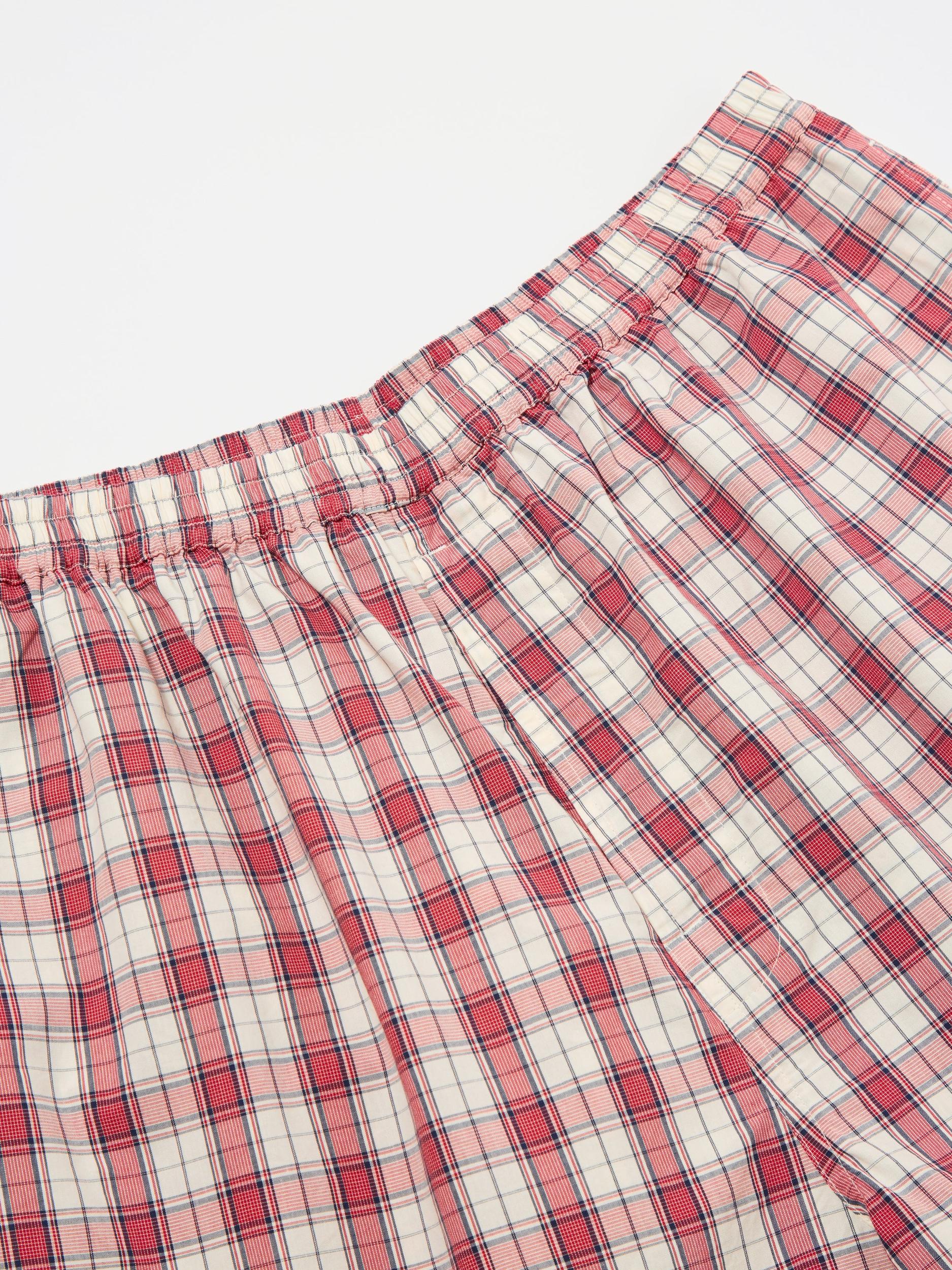 Red Cotton Check Pyjama Pant Product Image