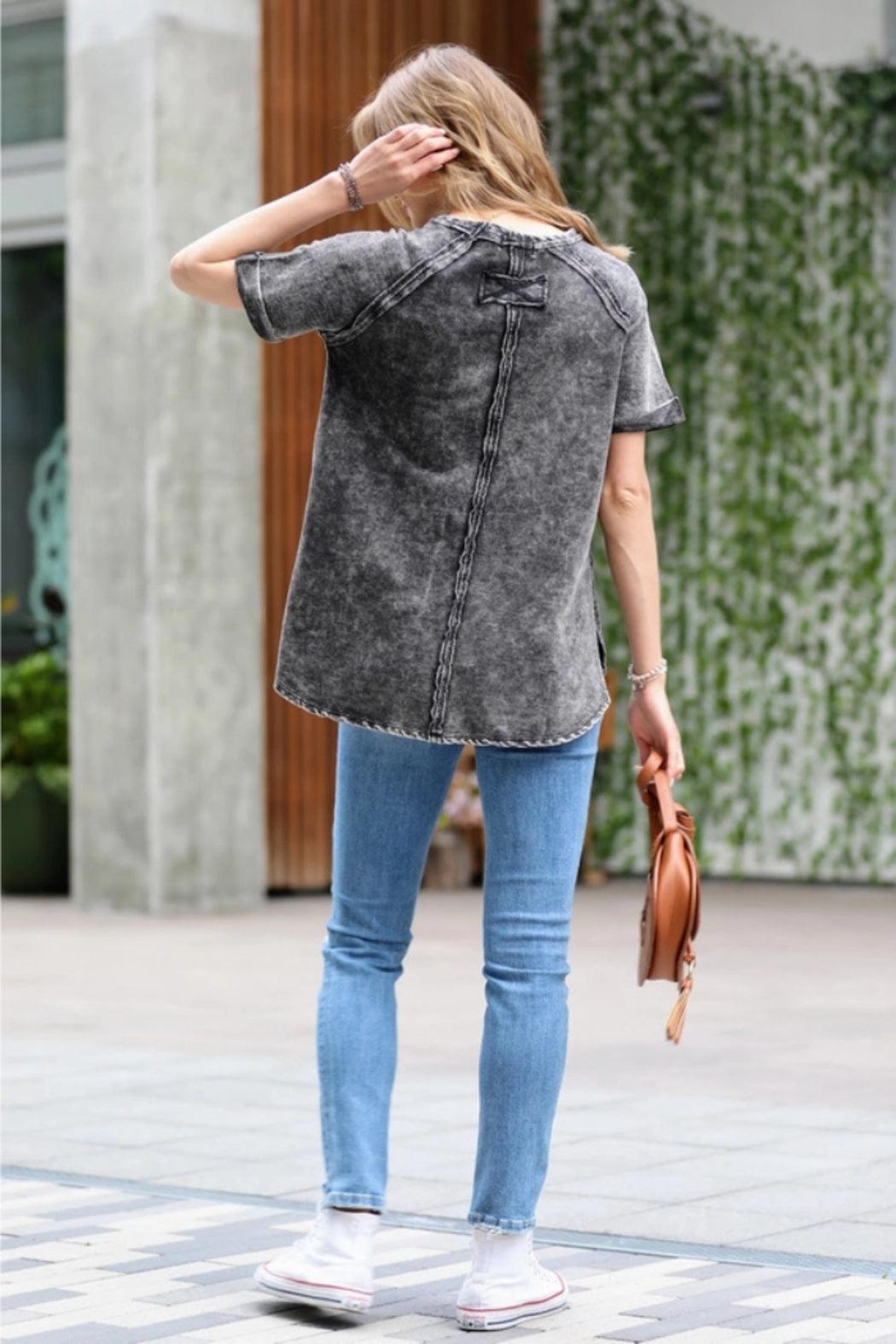 Vintage Wash French Terry Top Product Image