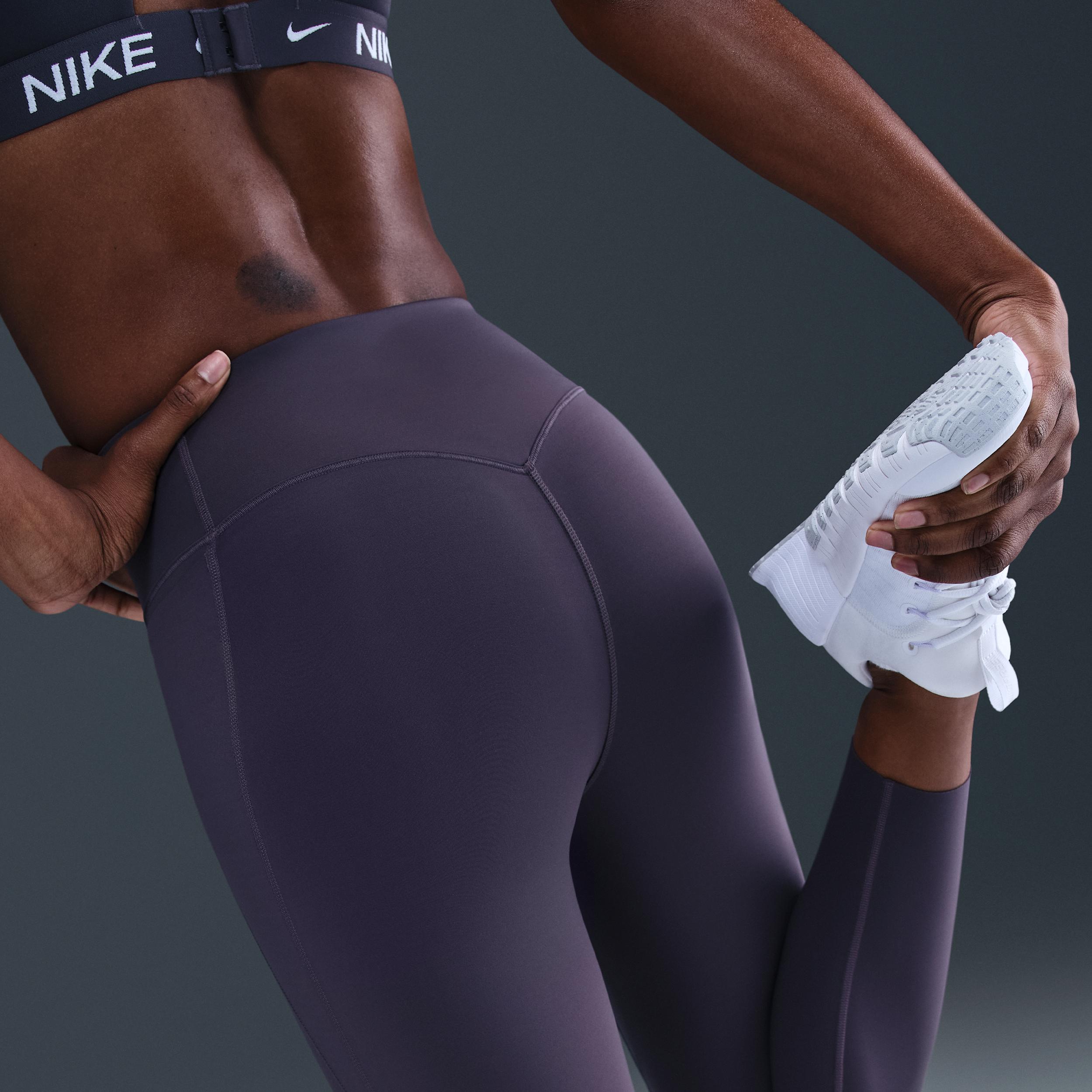 Nike Womens Universa High-Waisted 7/8 Leggings with No Front Seam | HQ6813-036 Product Image