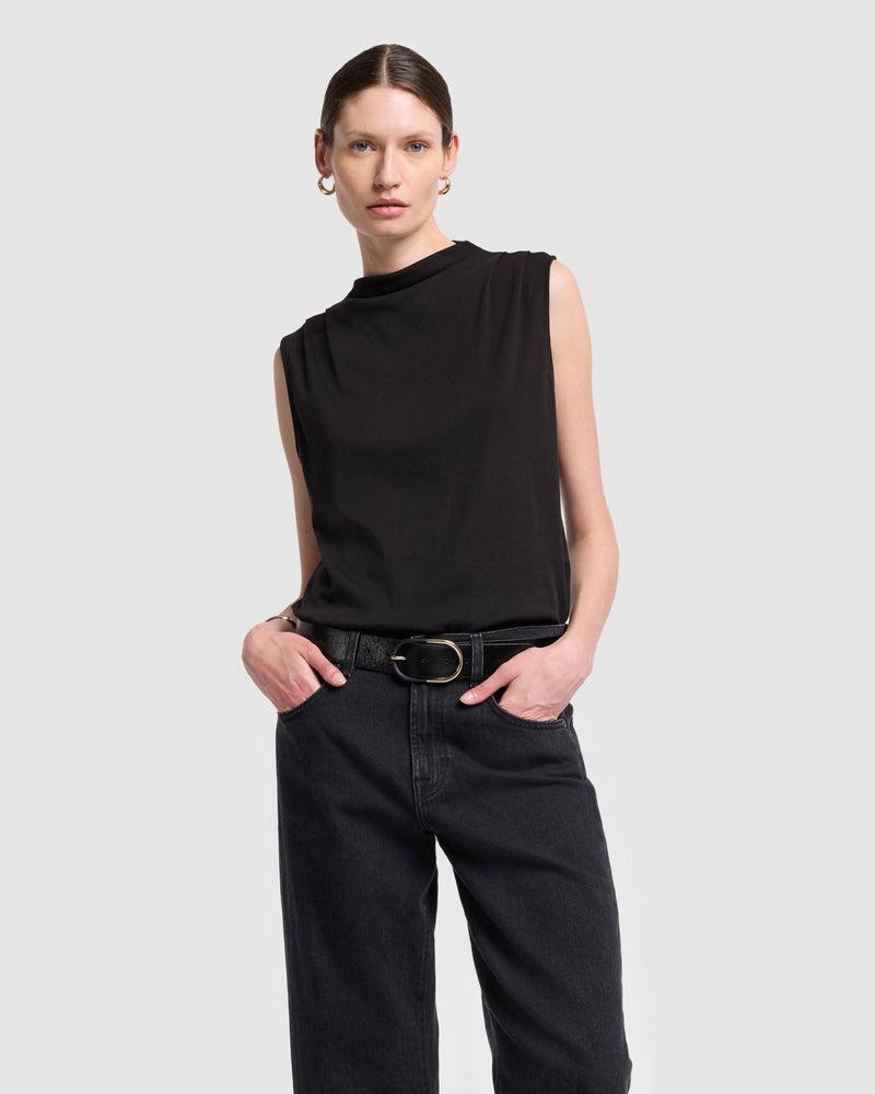 High Neck Draped Top Product Image