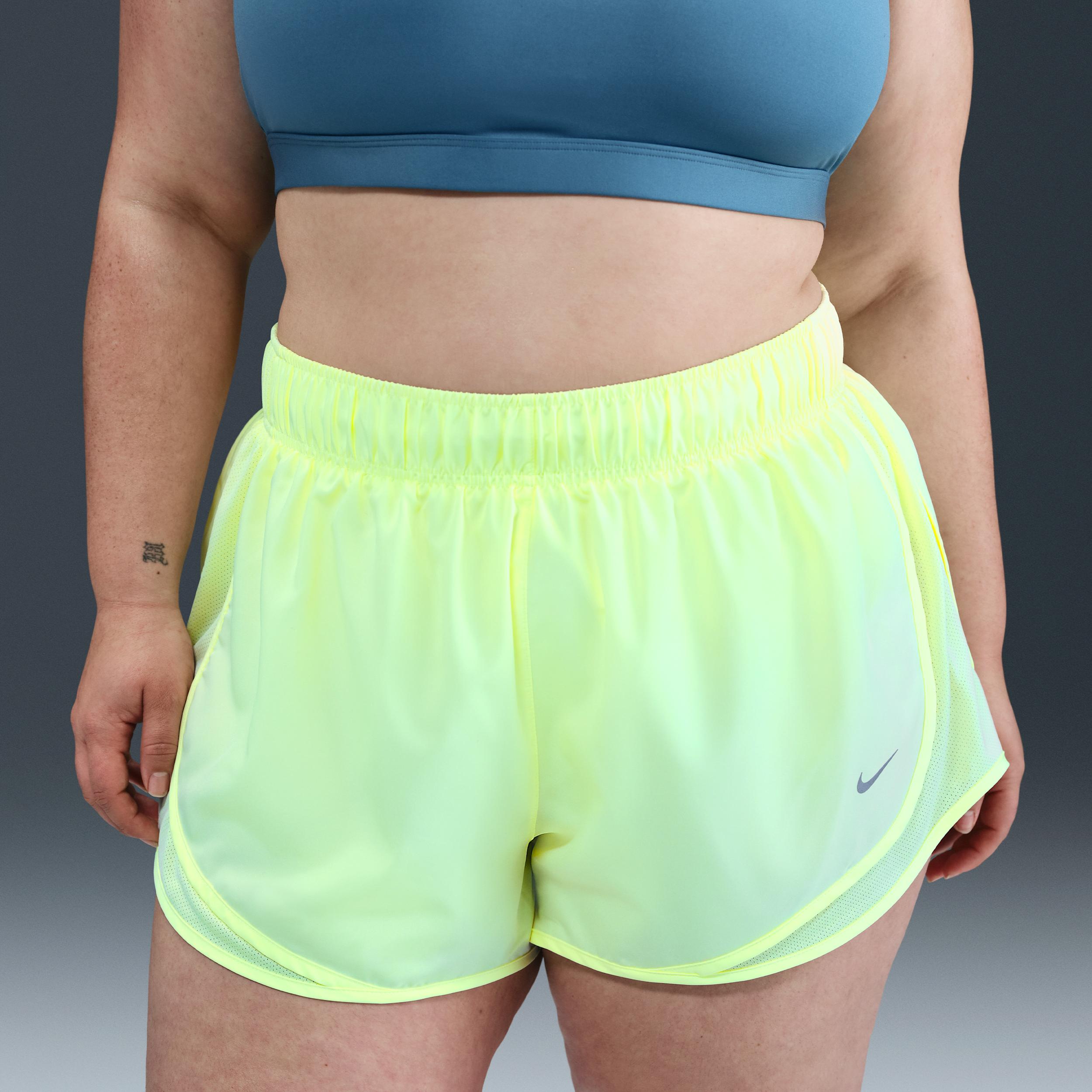 Nike Women's Tempo Dri-FIT Mid-Rise 3" Brief-Lined Running Shorts (Plus Size) Product Image