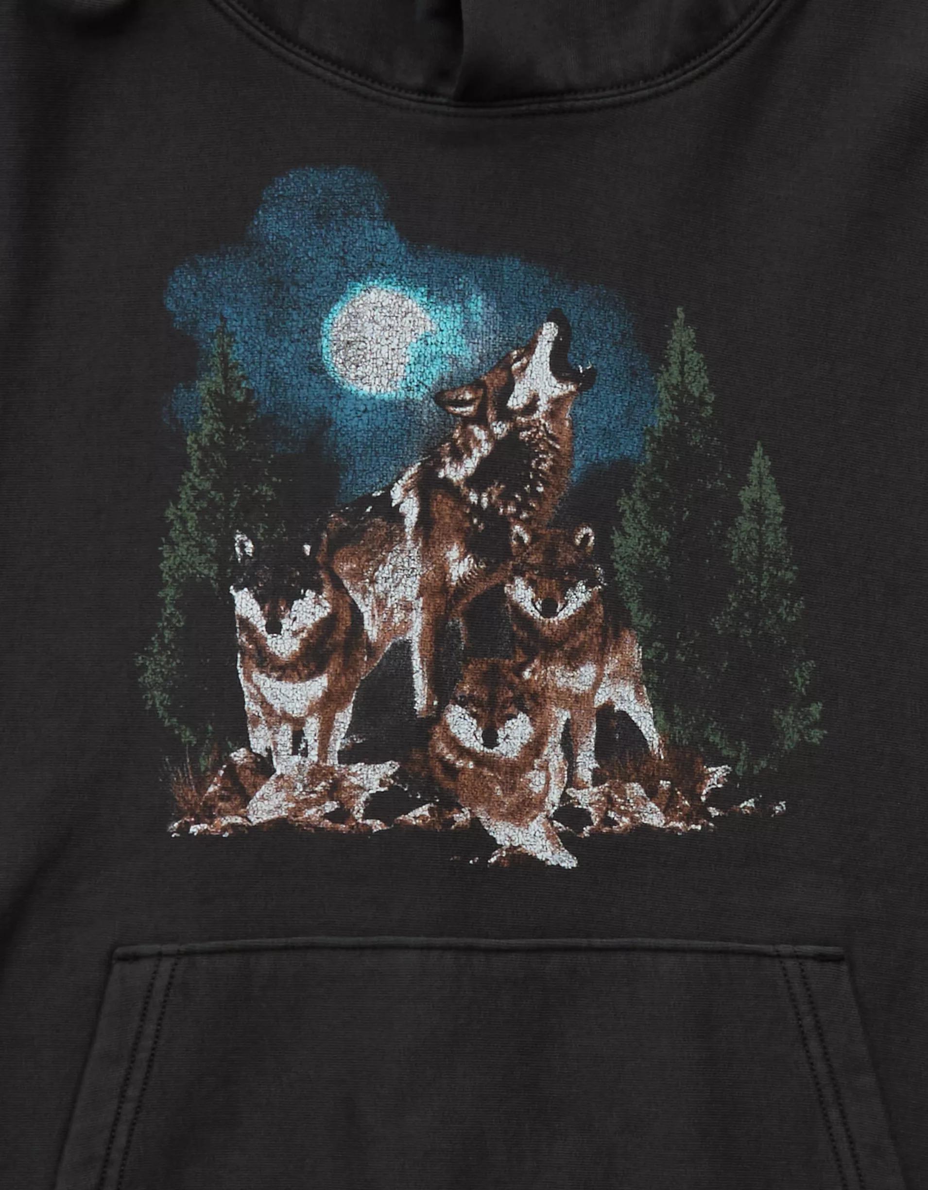 AE Howling Wolves Graphic Hoodie Product Image