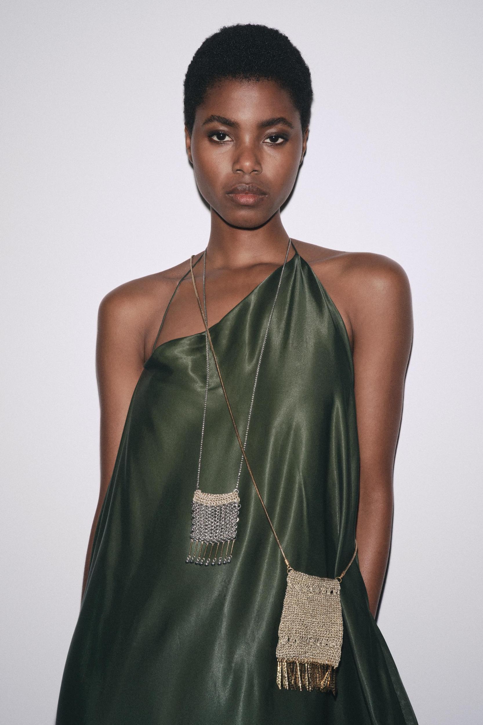 METALLIC MESH FRINGE MINI BAG Product Image