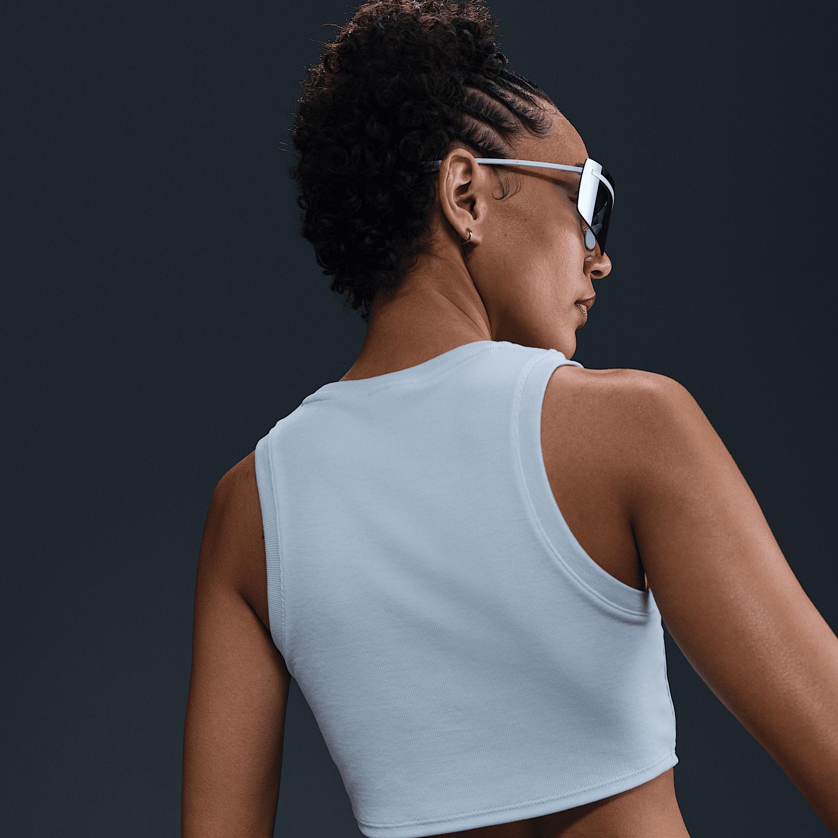 Womens Nike Sportswear Chill Knit Tight Cropped Mini-Rib Tank Top | FB8279-423 Product Image