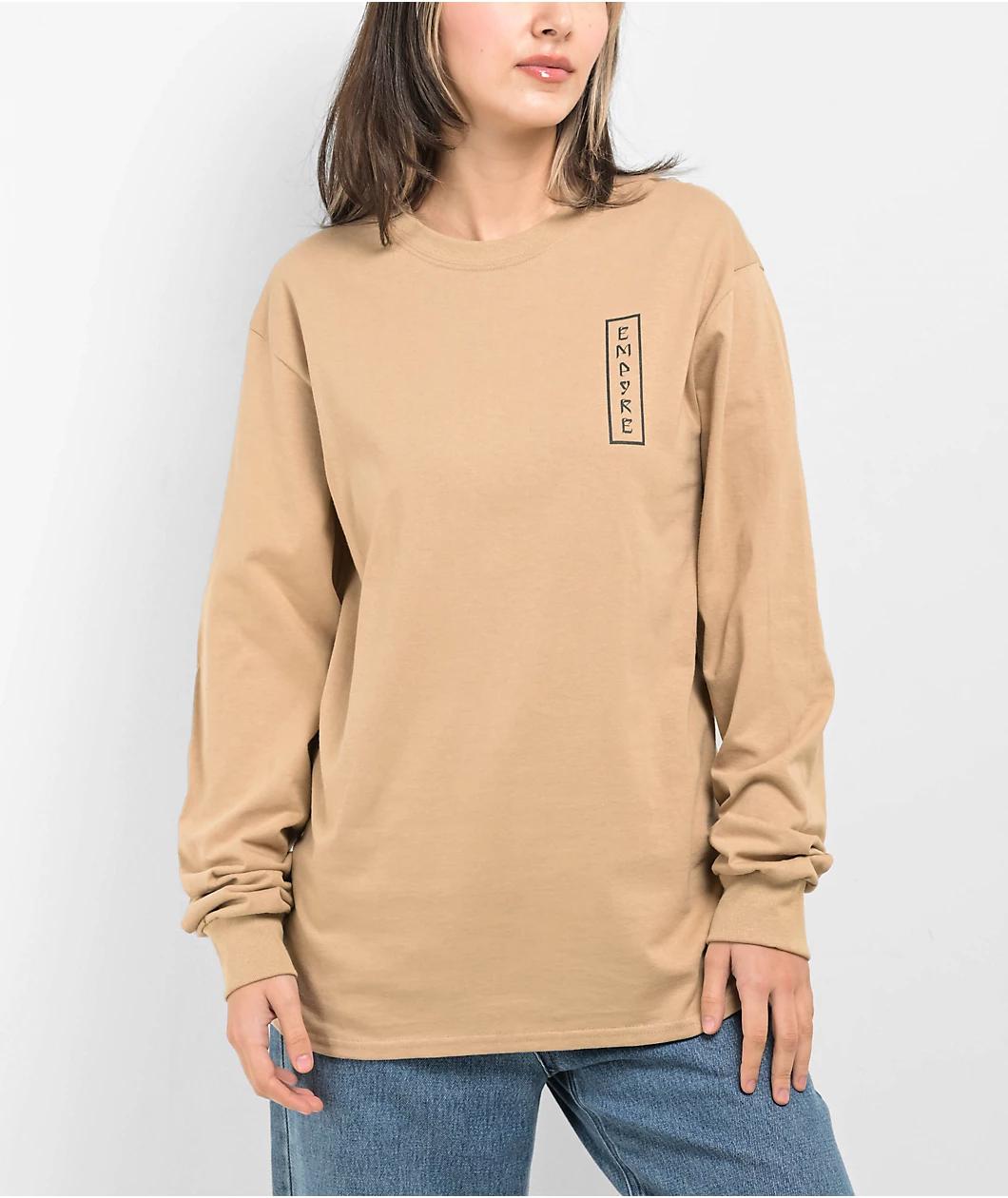 Empyre Traditional Dragon Natural Long Sleeve T-Shirt Product Image