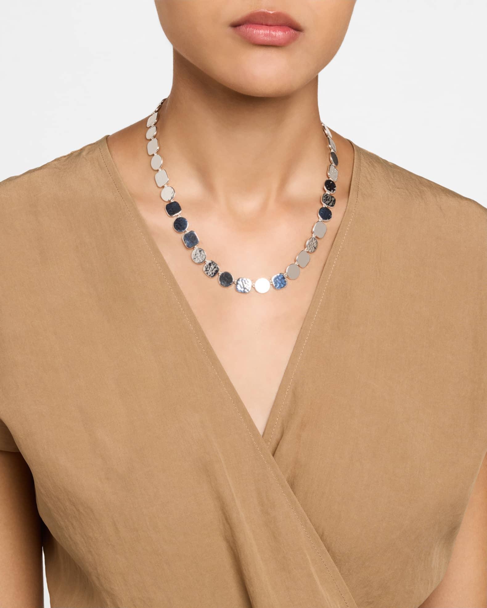  925 Classico Hammered Surface Flexible Necklace Product Image