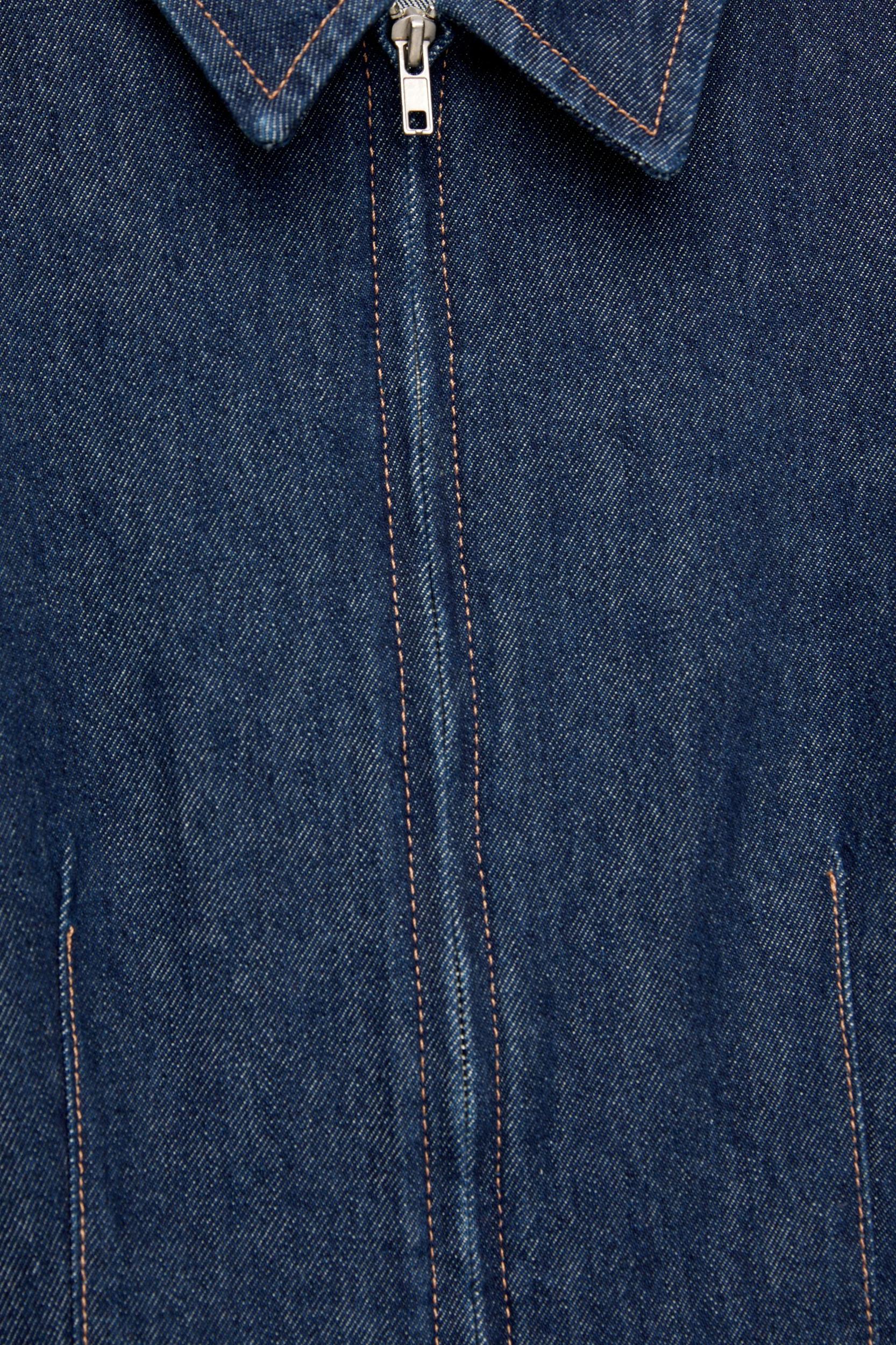 Zip denim shirt Product Image