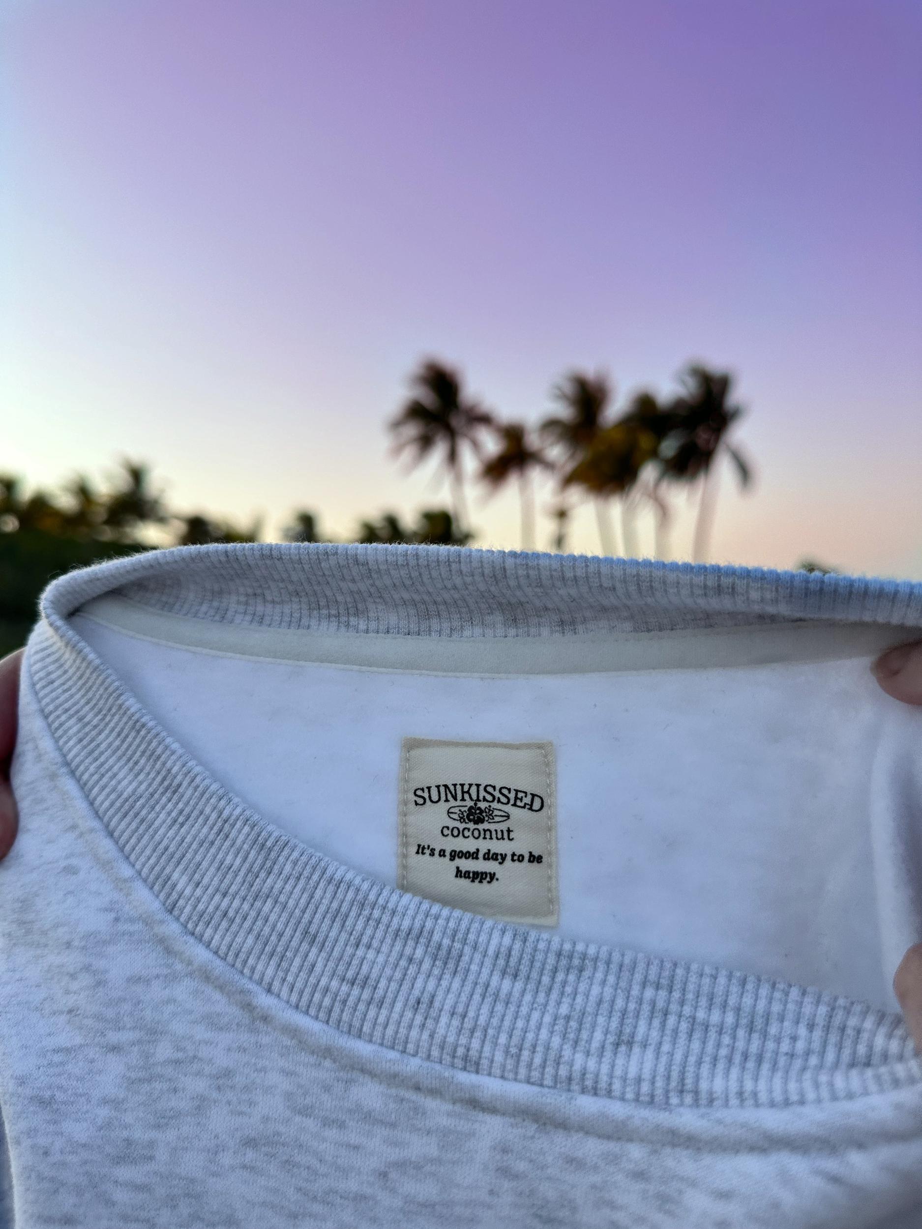 Pearl Grey Vintage American Flag Sweatshirt Product Image