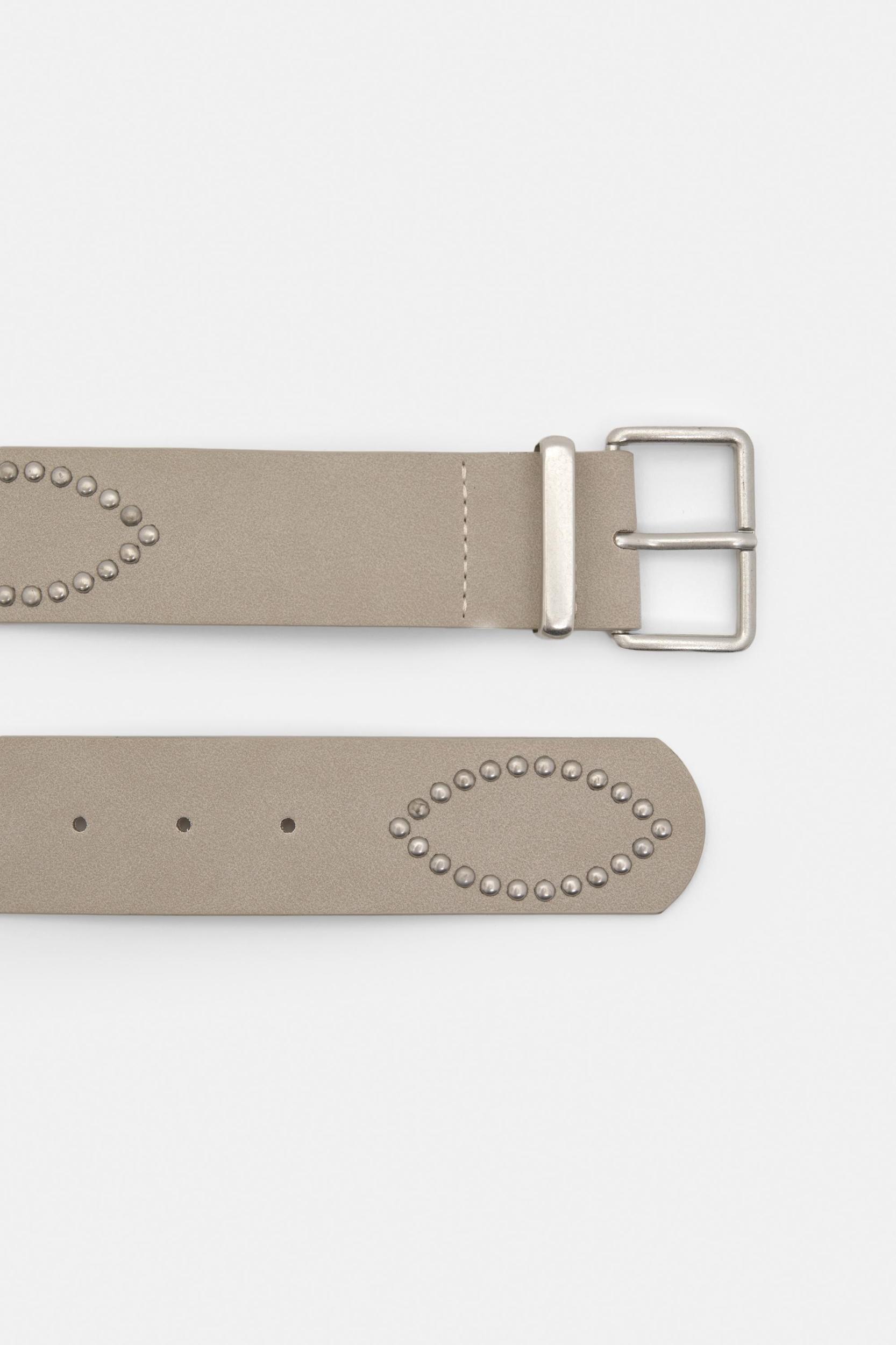 Leather effect studded belt Product Image