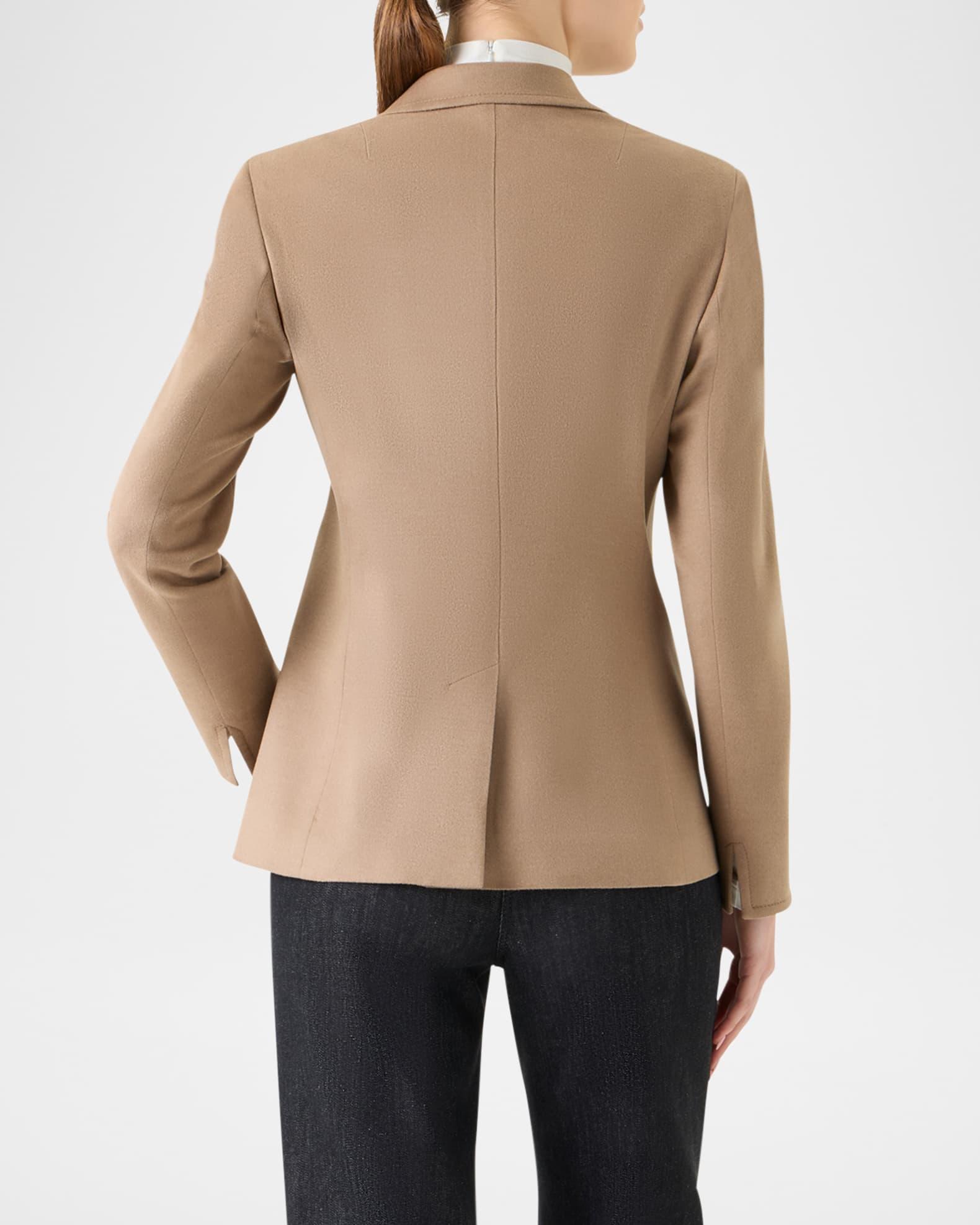 Cashmere-Wool Single-Breasted Blazer Jacket Product Image