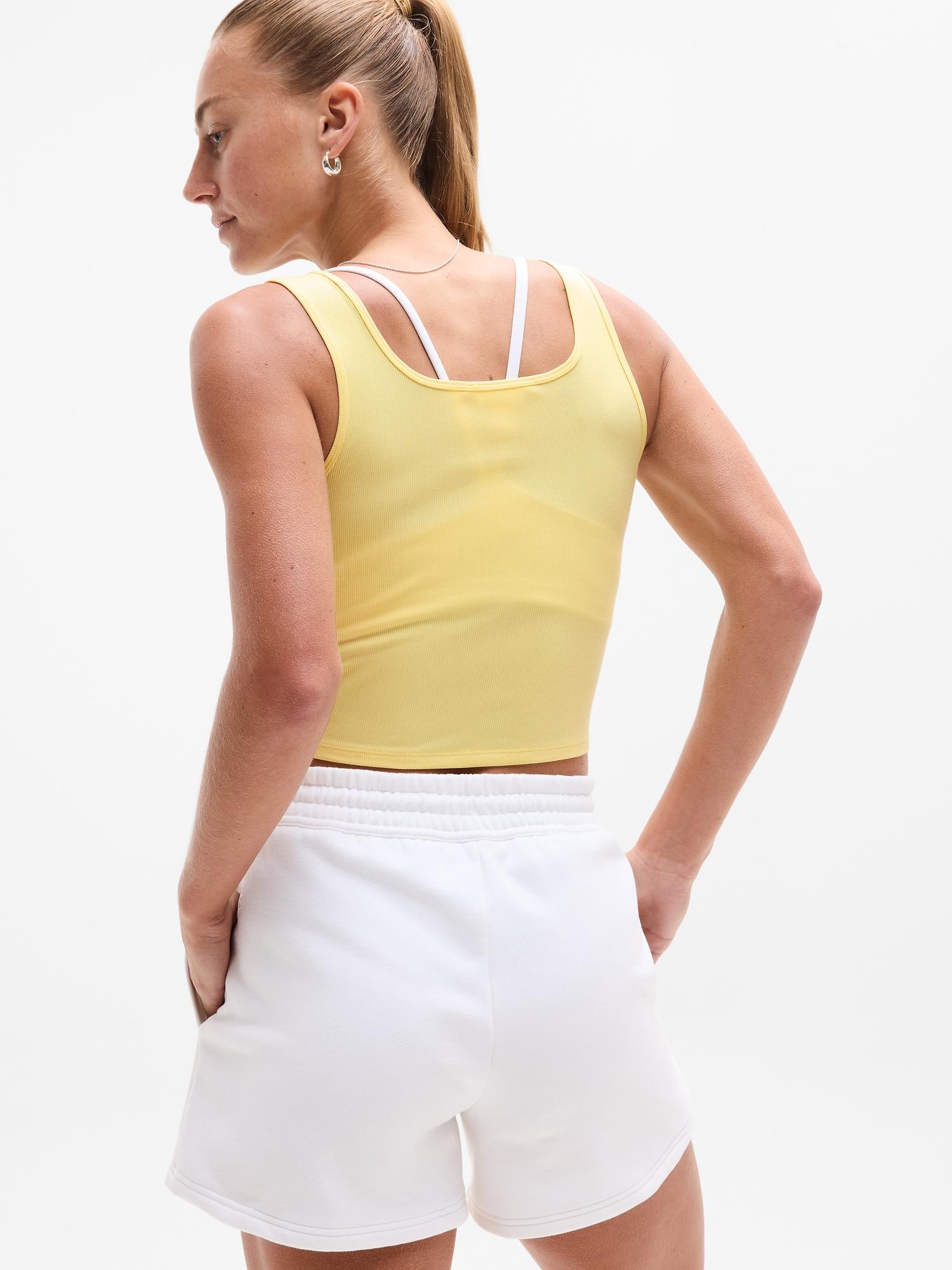Signature Rib Square Neck Crop Tank Product Image