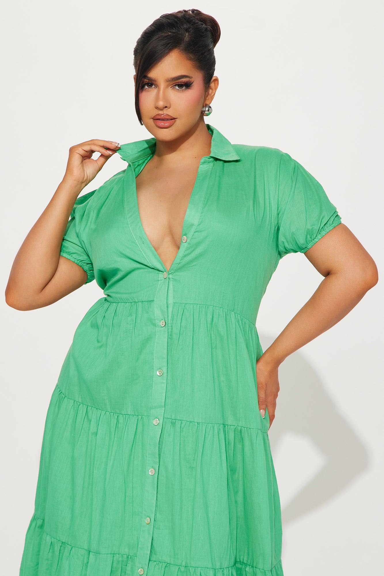 Stella Midi Dress - Kelly Green Product Image