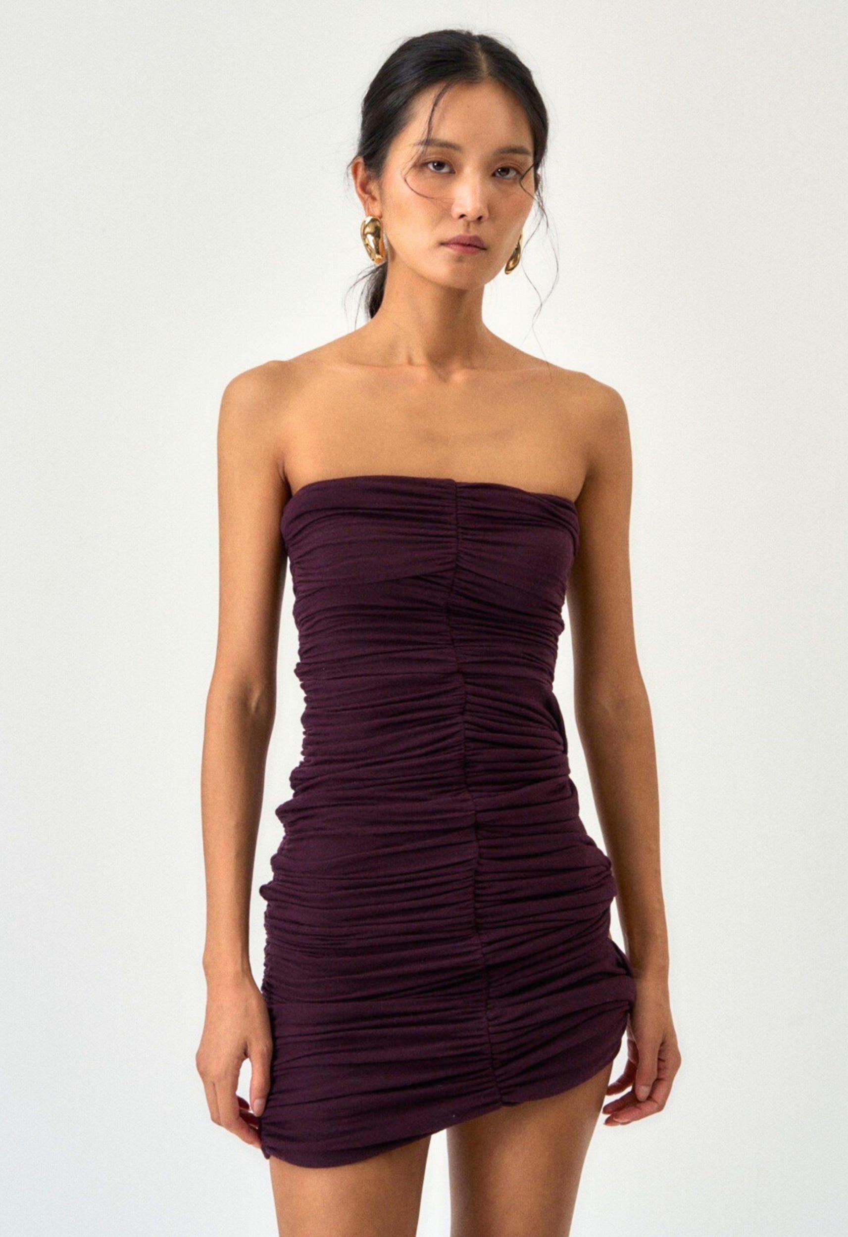 Karly Dress in Burgundy Product Image