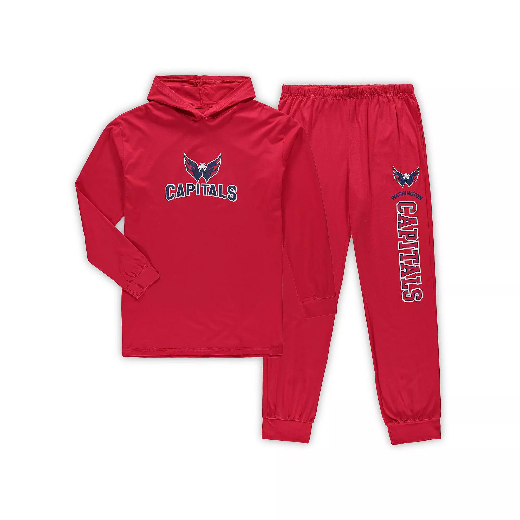 Men's Concepts Sport Red Washington Capitals Big & Tall Pullover Hoodie & Joggers Sleep Set,  Product Image