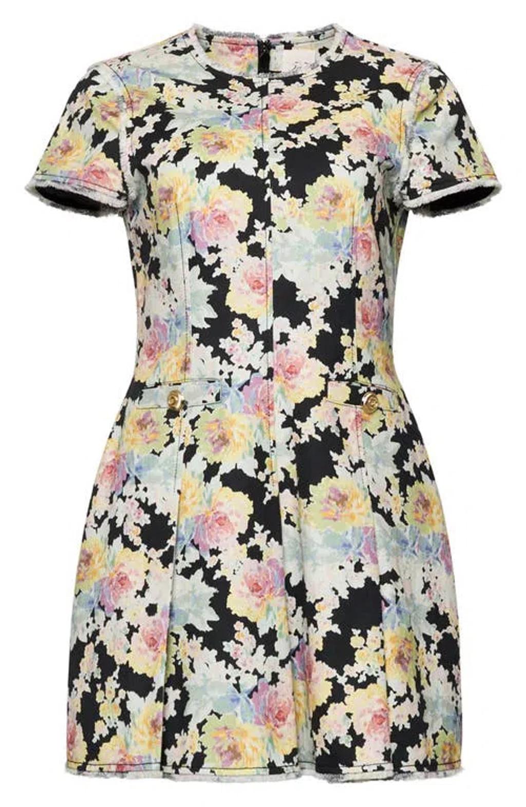CINQ À SEPT Nova Ikat Bouquet Sheath Minidress In Multi Product Image