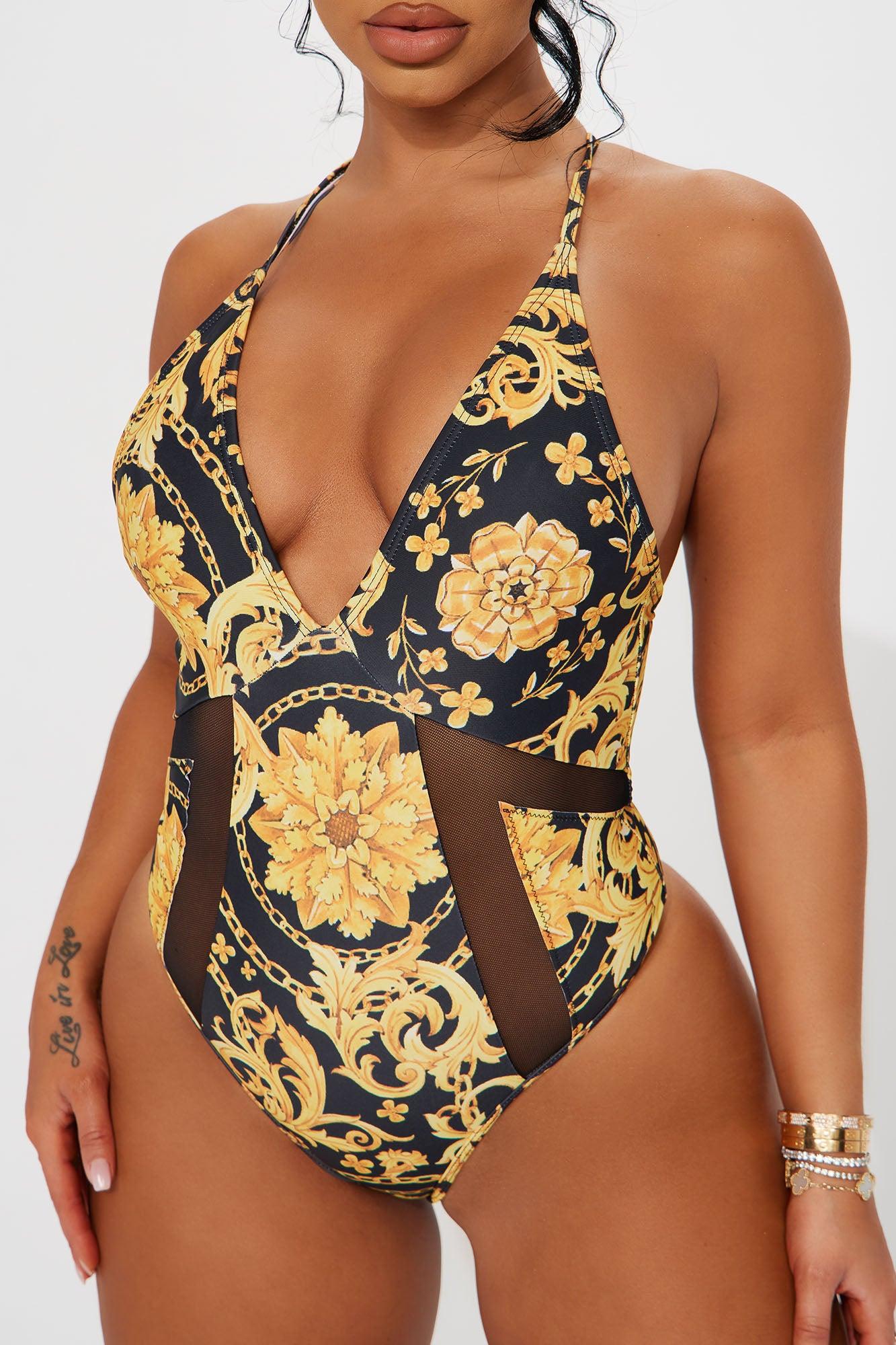 Emilia Mesh Insert 1 Piece Swimsuit  - Chocolate Product Image