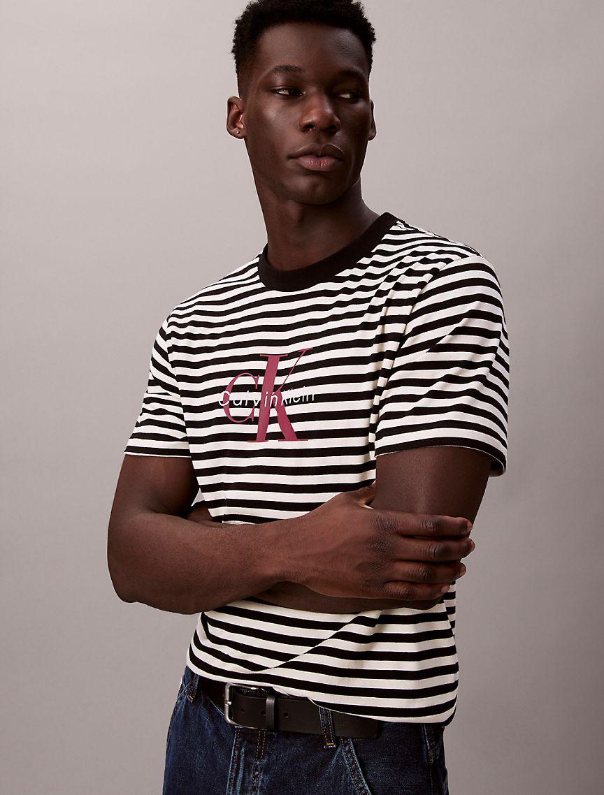 Monogram Stripe Relaxed T-Shirt Product Image
